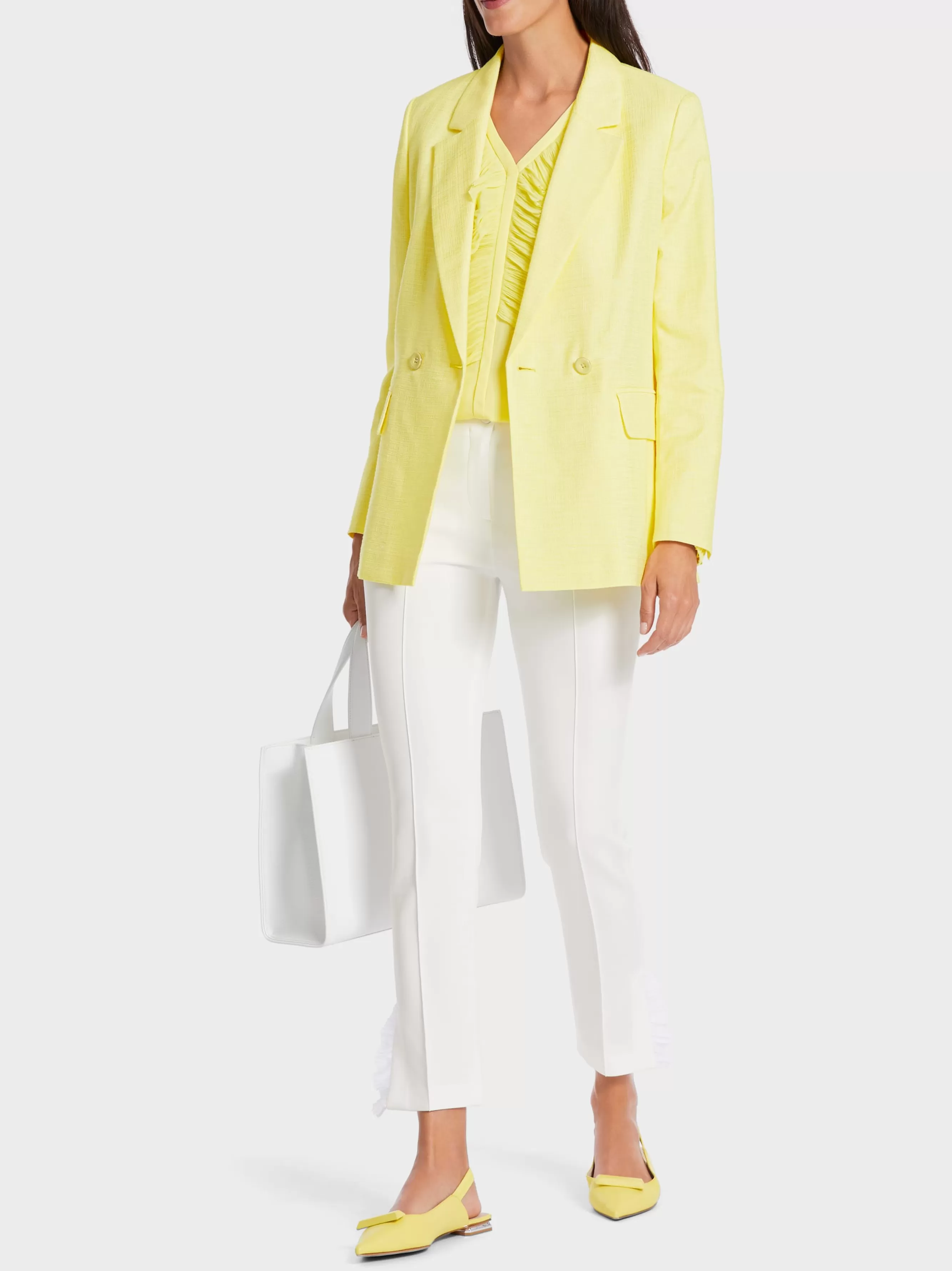 Marc Cain Blazer | Hosenanzüge-BLAZER IN LEINEN-OPTIK pale lemon