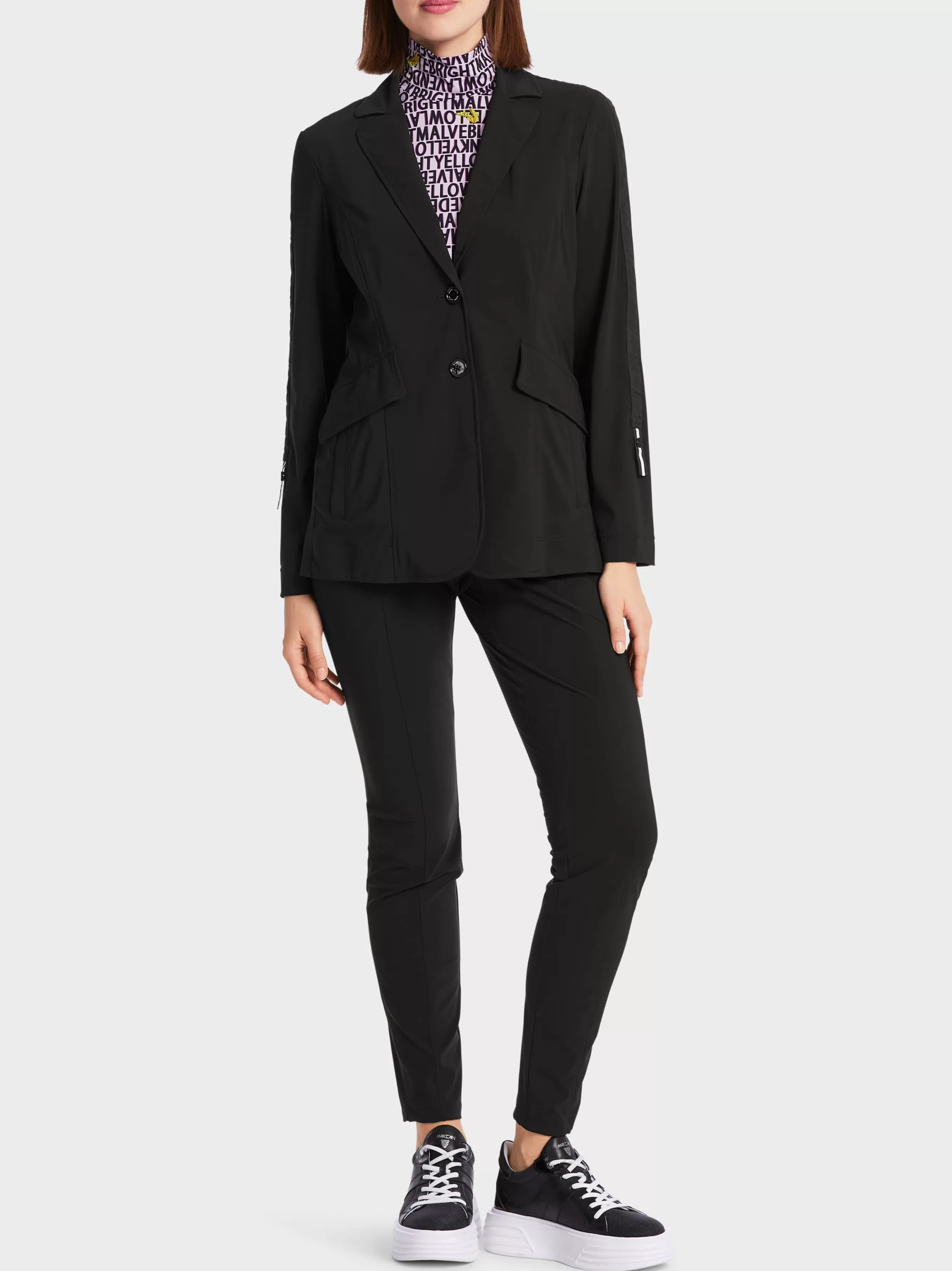 Marc Cain Blazer-BLAZER MIT GERAFFTEM ÄRMEL black