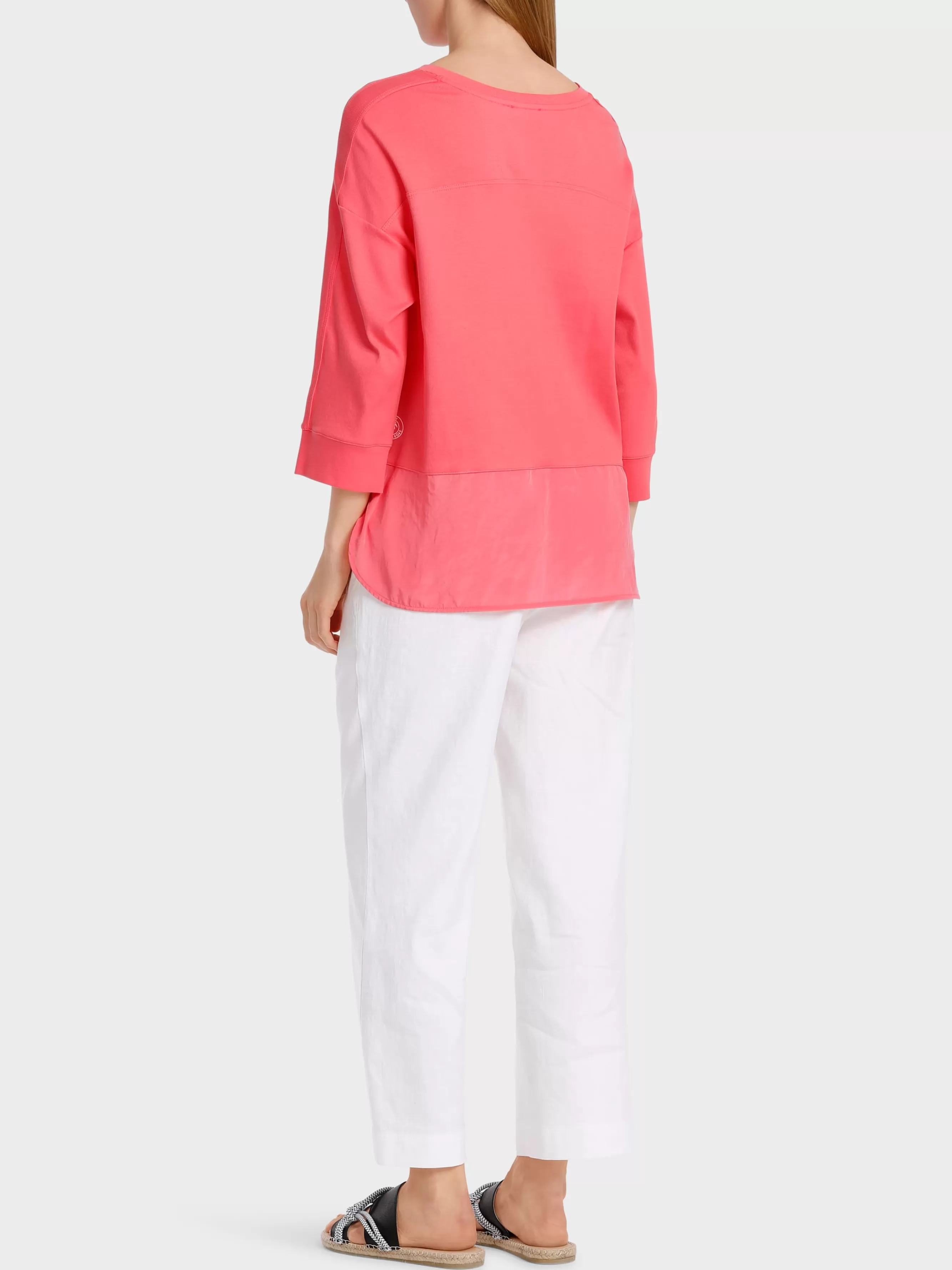 Marc Cain Blusen & Tuniken | Shirts & Tops-BLUSE IM LAGENLOOK light neon red