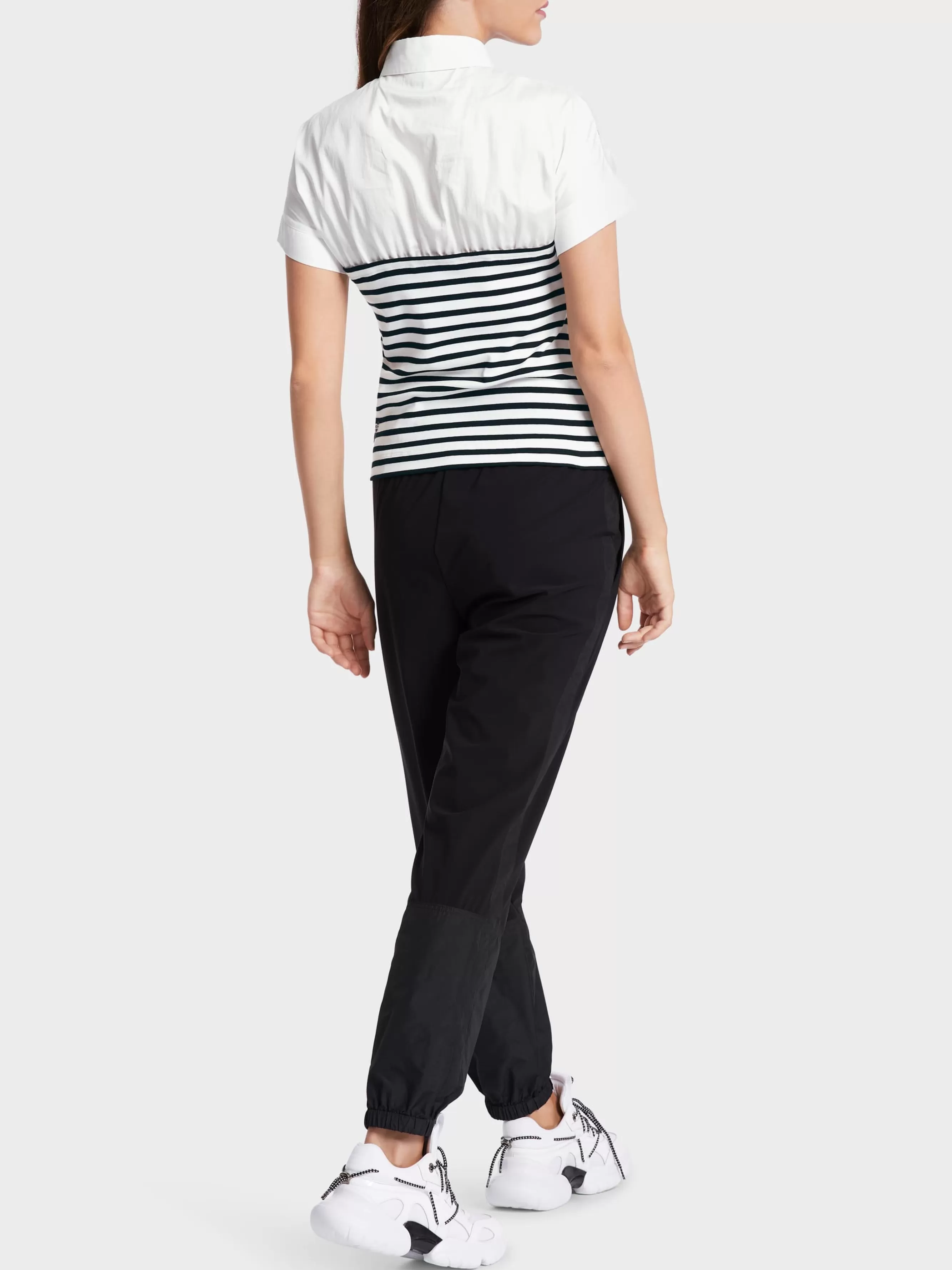 Marc Cain Blusen & Tuniken-BLUSE IM MATERIALMIX black and white