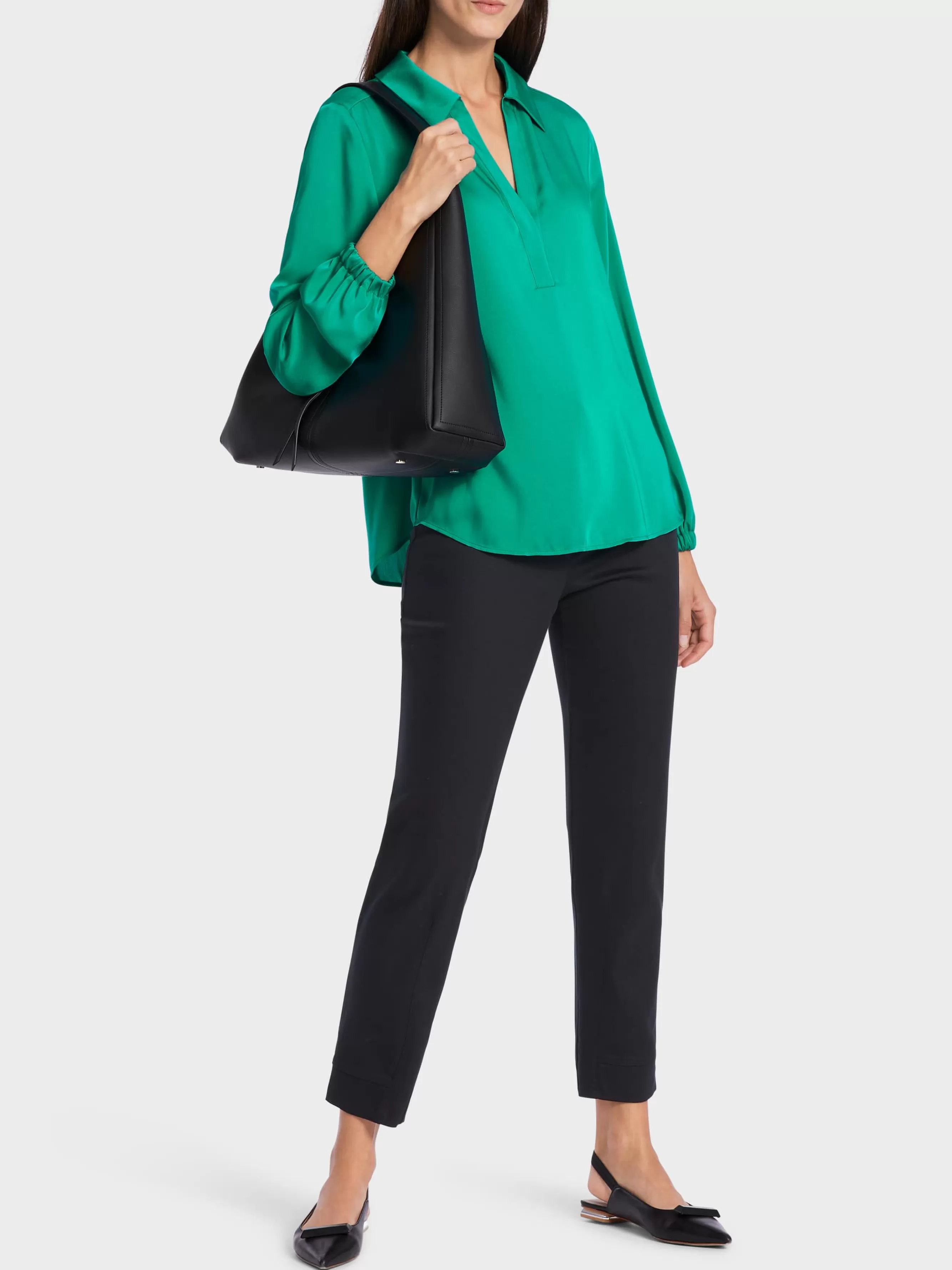 Marc Cain Blusen & Tuniken-BLUSE IM POLO-STIL bright malachite