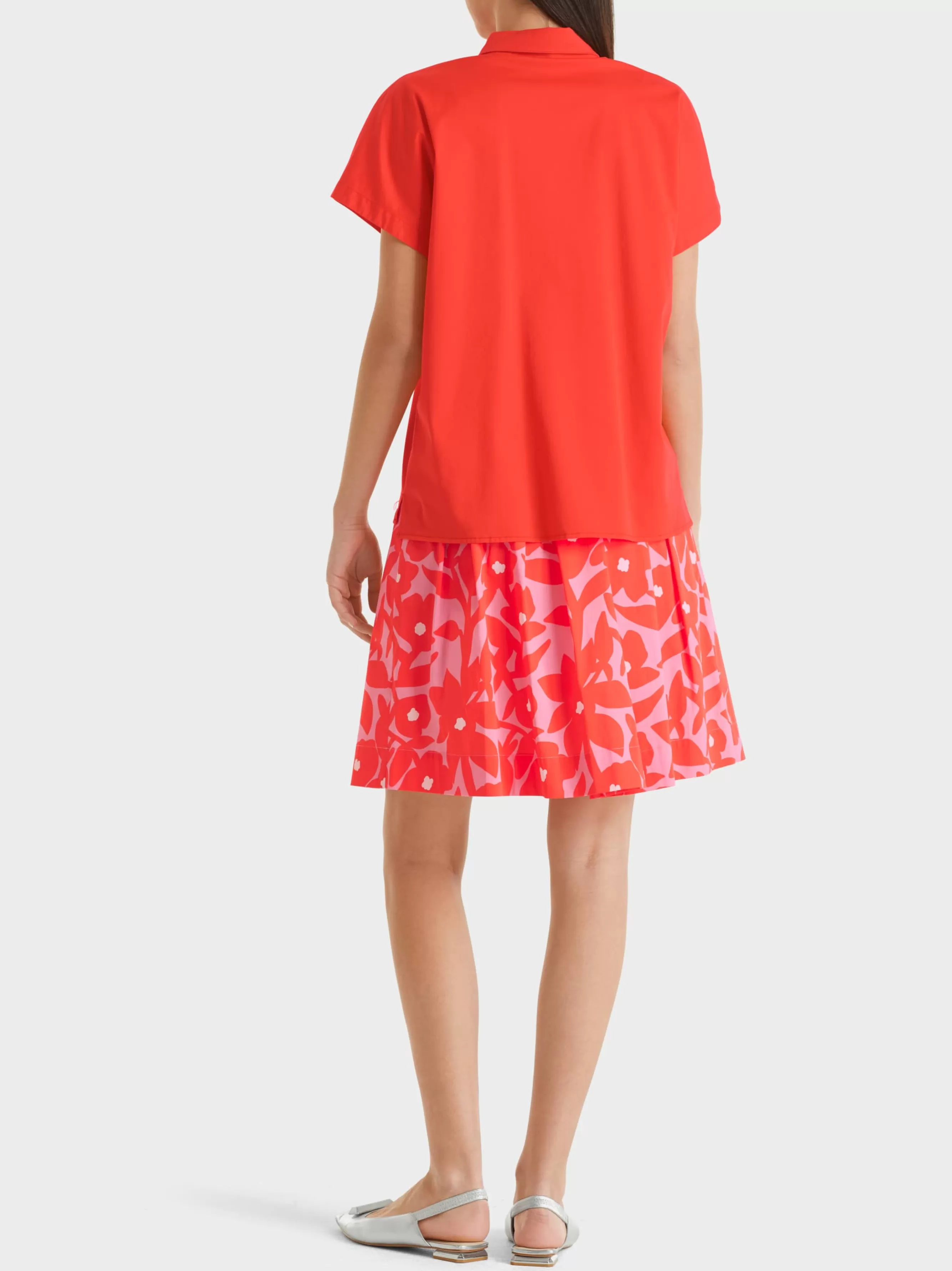 Marc Cain Blusen & Tuniken-BLUSE IN KIMONOFORM bright tomato