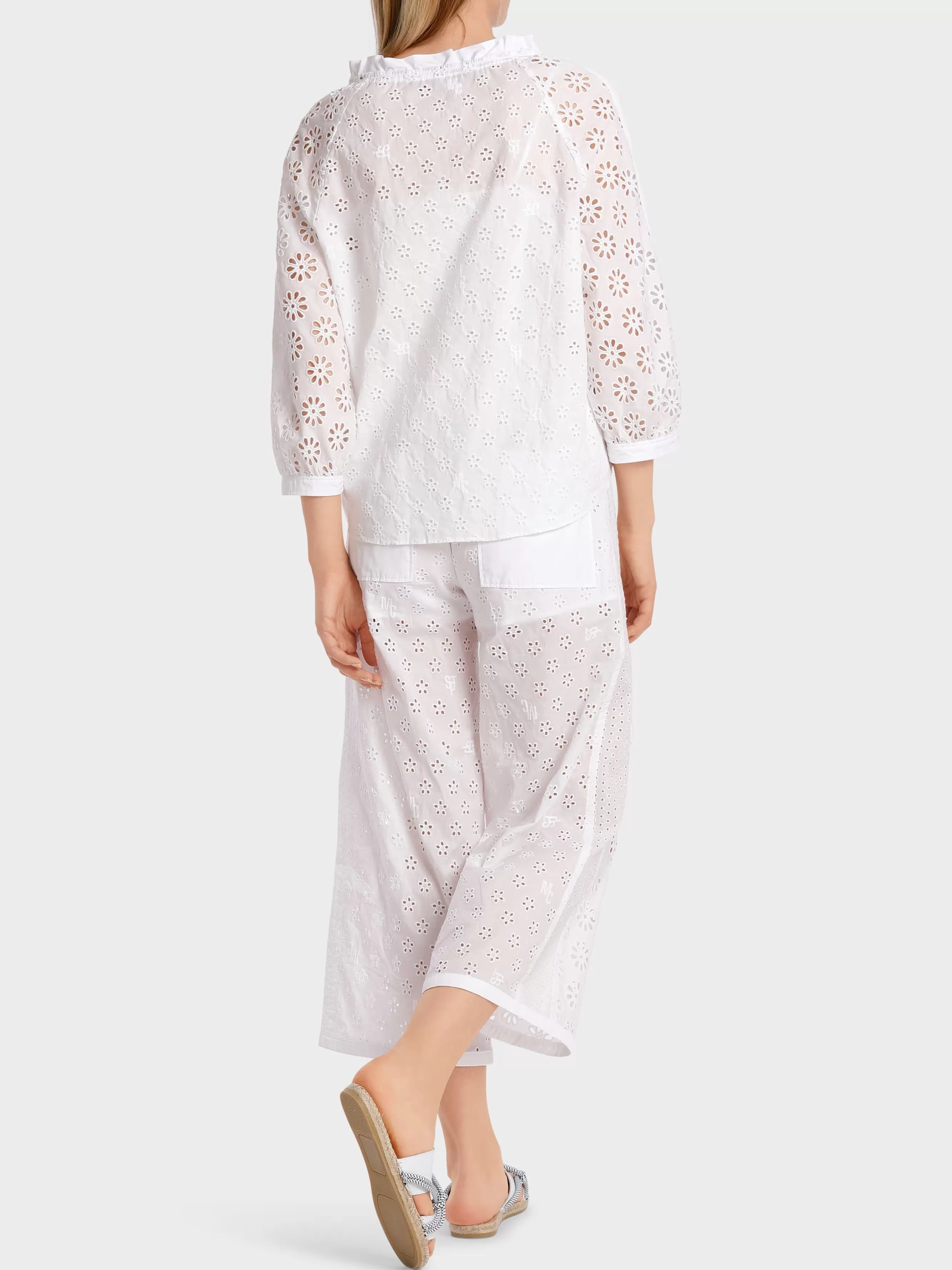 Marc Cain Blusen & Tuniken-BLUSE MIT LOCHSTICKEREI white