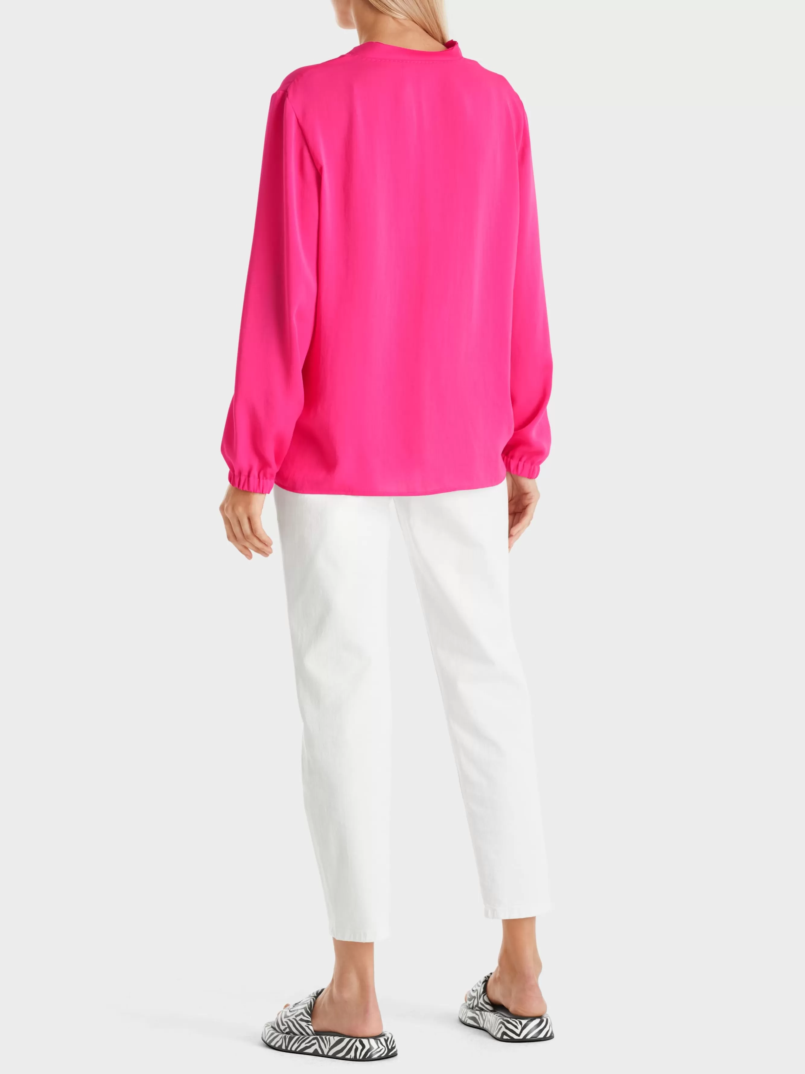 Marc Cain Blusen & Tuniken-BLUSE MIT V-NECK super pink