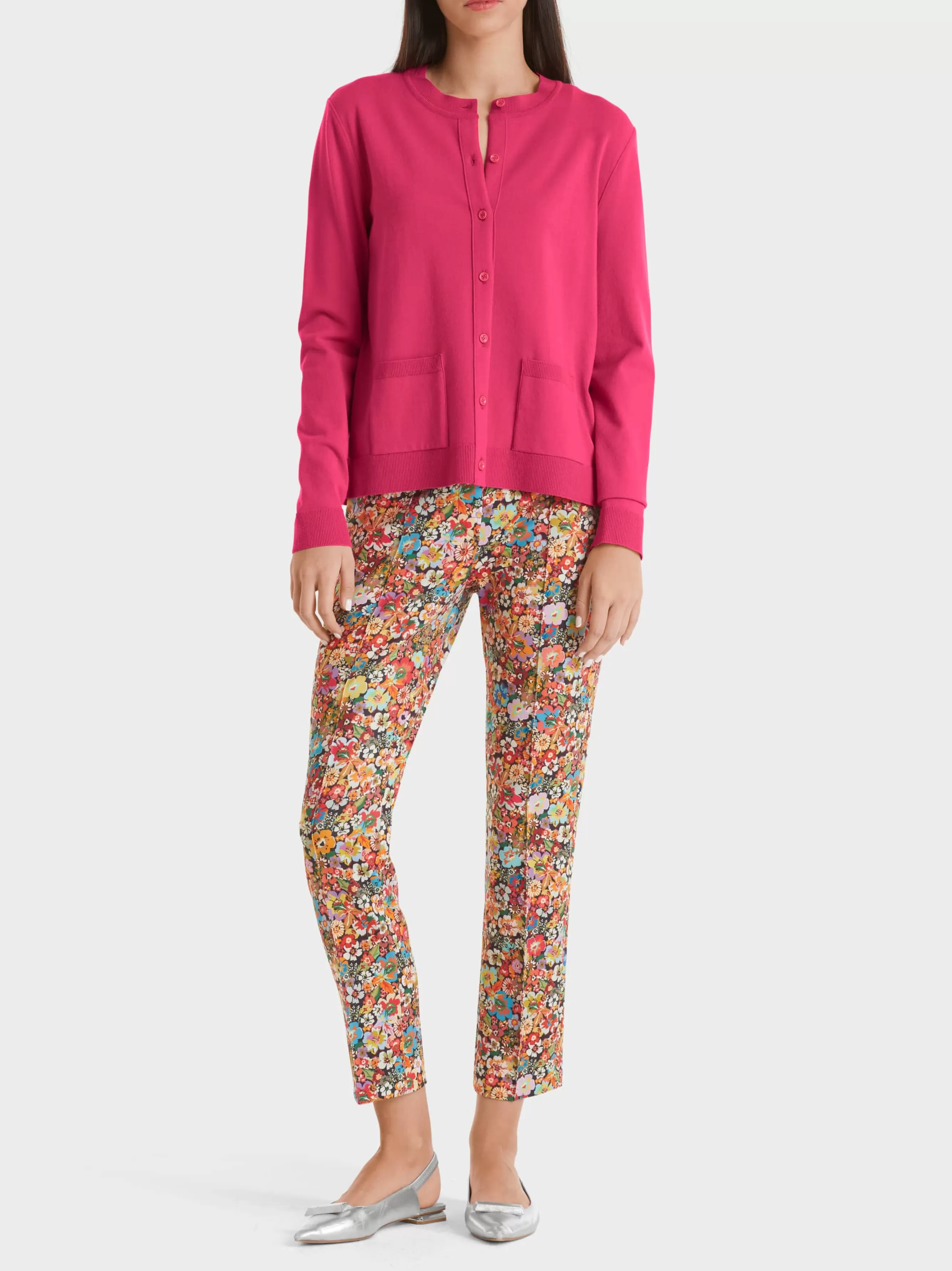 Marc Cain Jacken-CARDIGAN "RETHINK TOGETHER" super pink