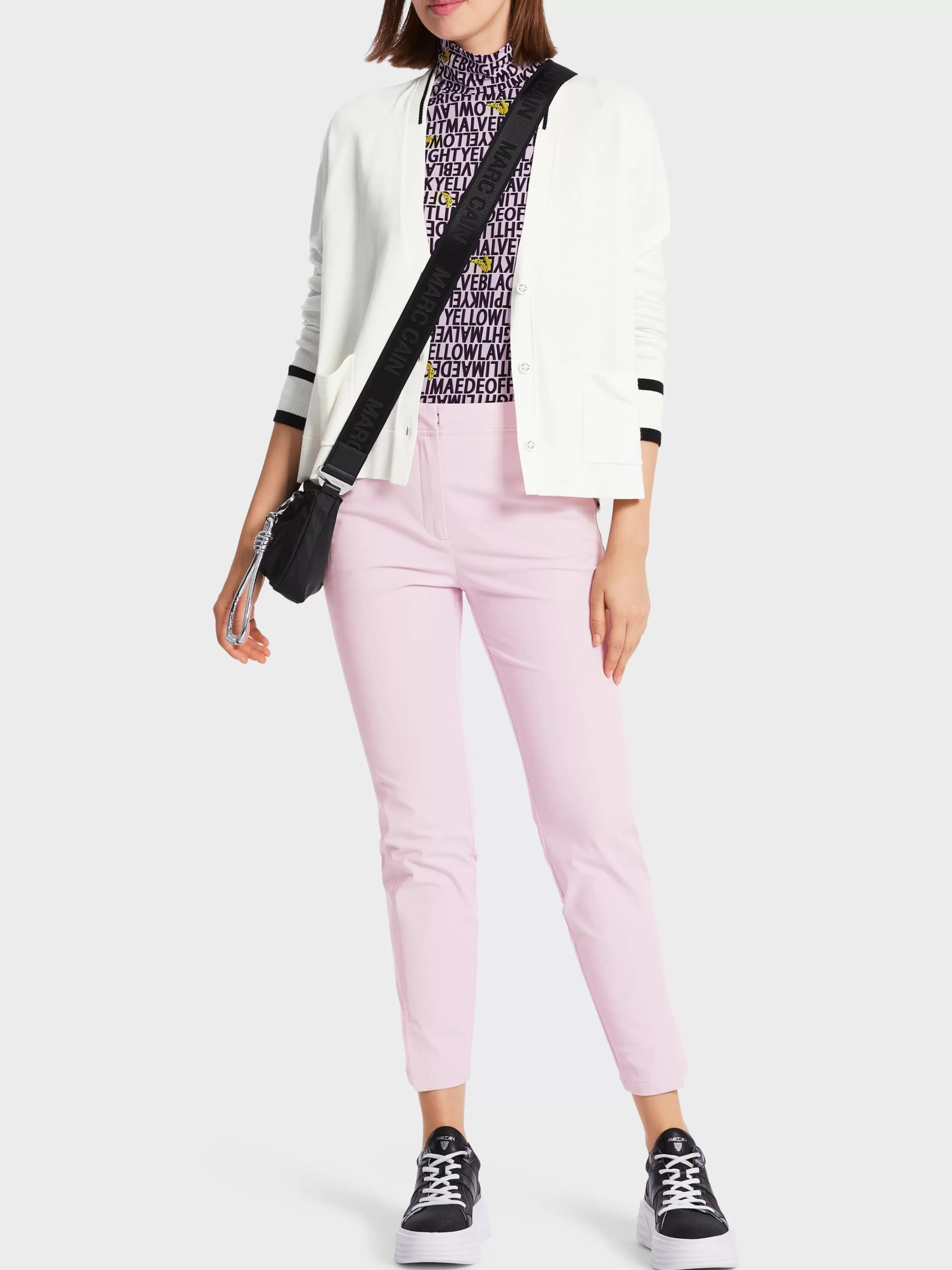 Marc Cain Jacken | Strick-CARDIGAN "RETHINK TOGETHER" off-white