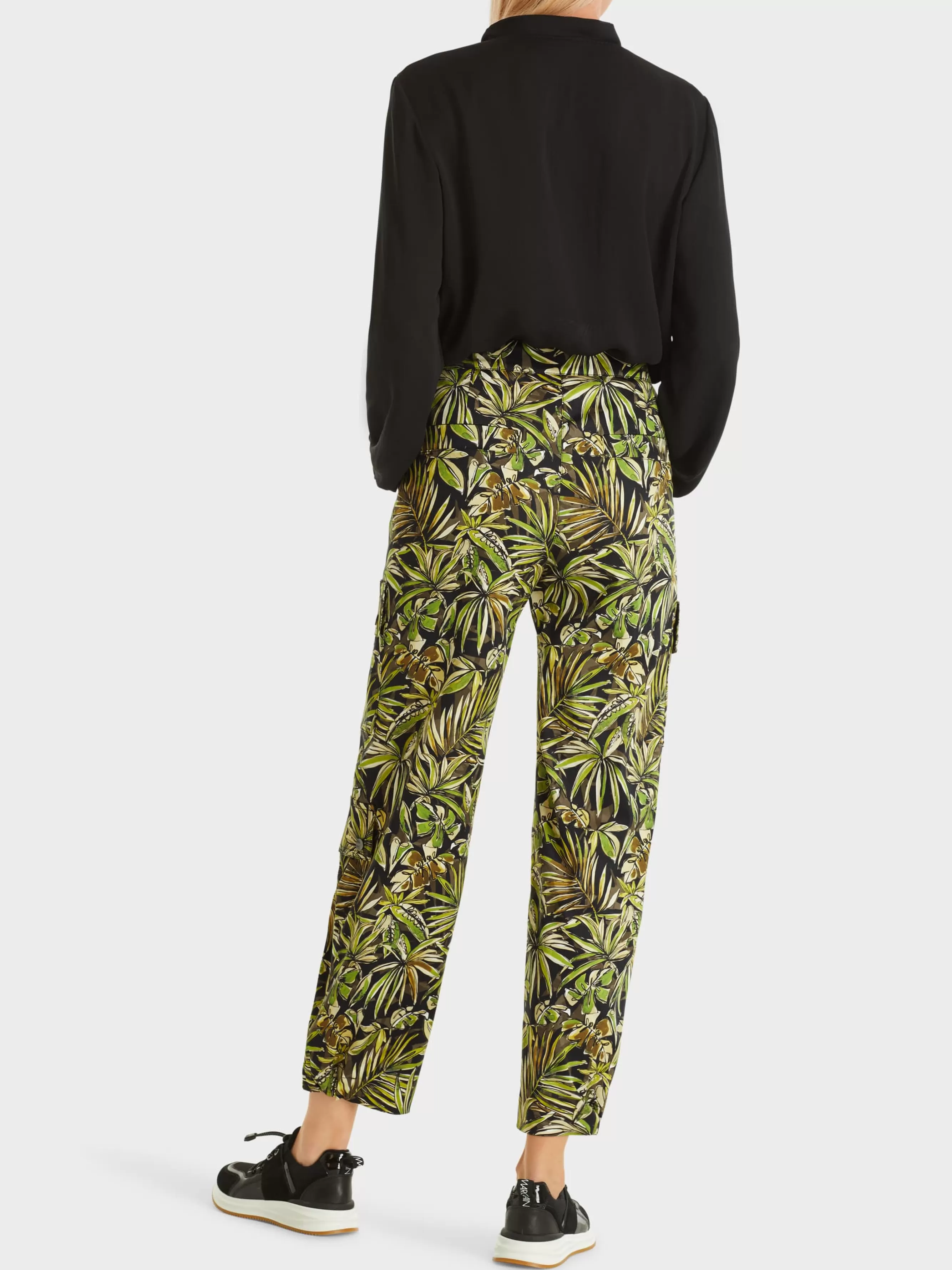 Marc Cain Hosen-CARGOHOSE RENTON MIT FLORALEM PRINT black