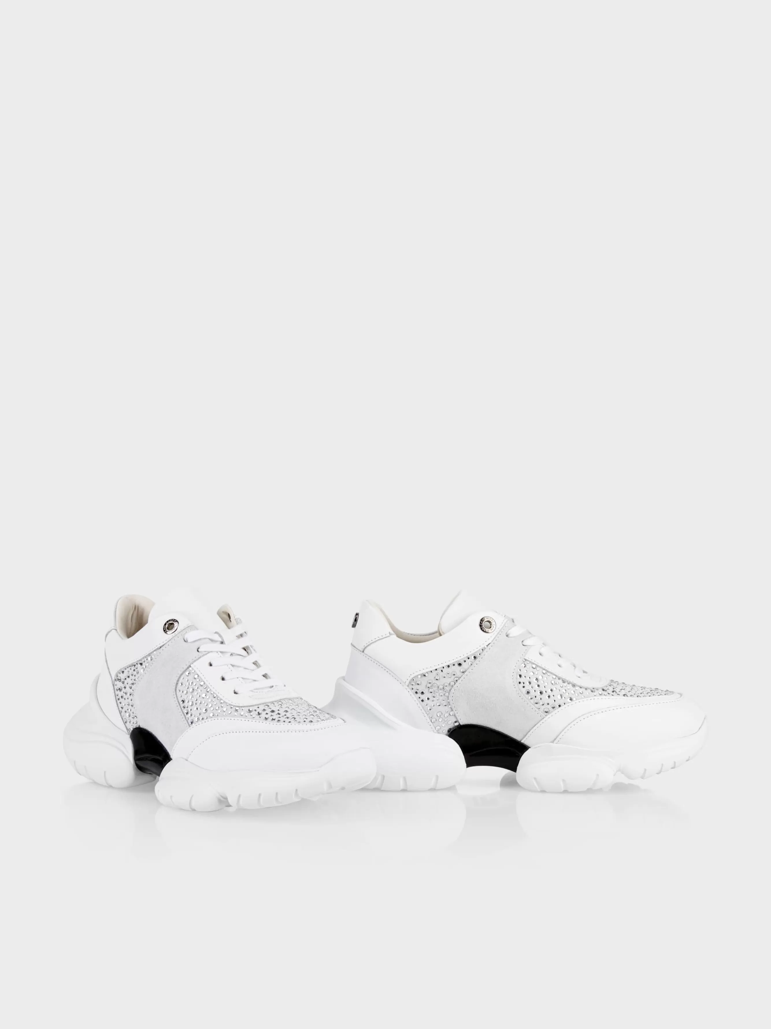 Marc Cain Schuhe-CHUNKY SNEAKER MIT GLITZER white