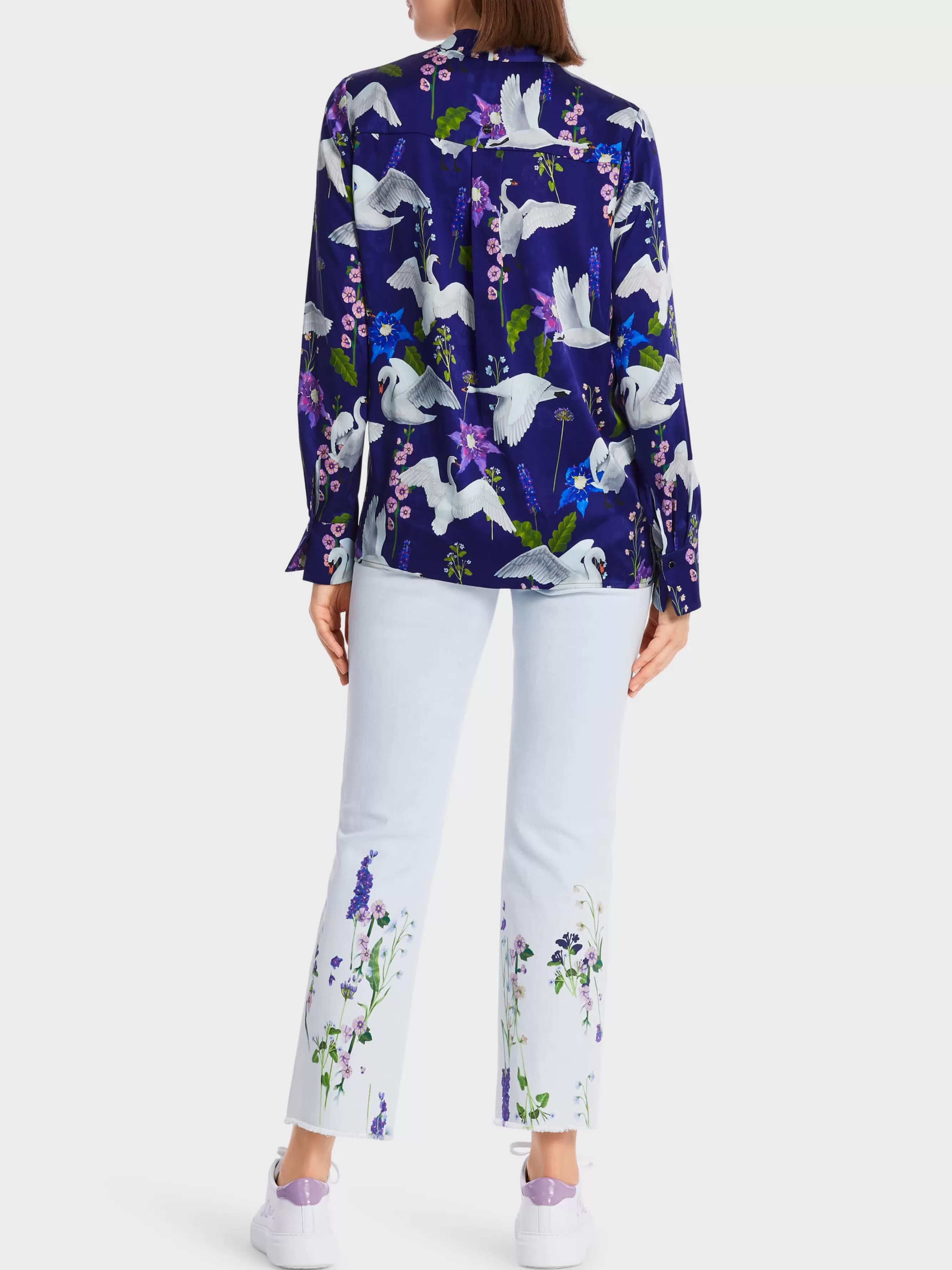 Marc Cain Blusen & Tuniken-EDLE SEIDENBLUSE deep violet