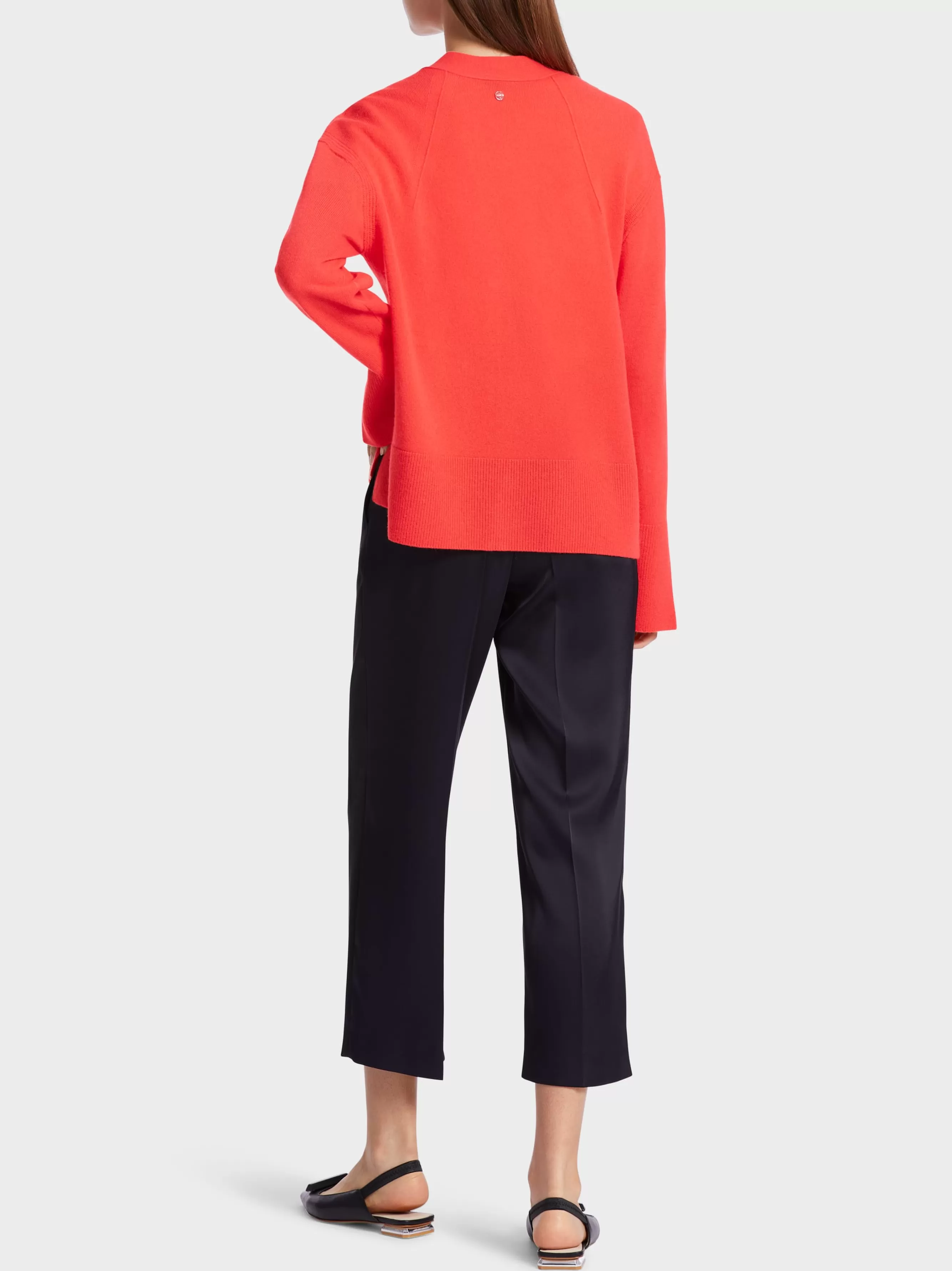 Marc Cain Jacken | Strick-EDLER CARDIGAN "RETHINK TOGETHER" bright tomato