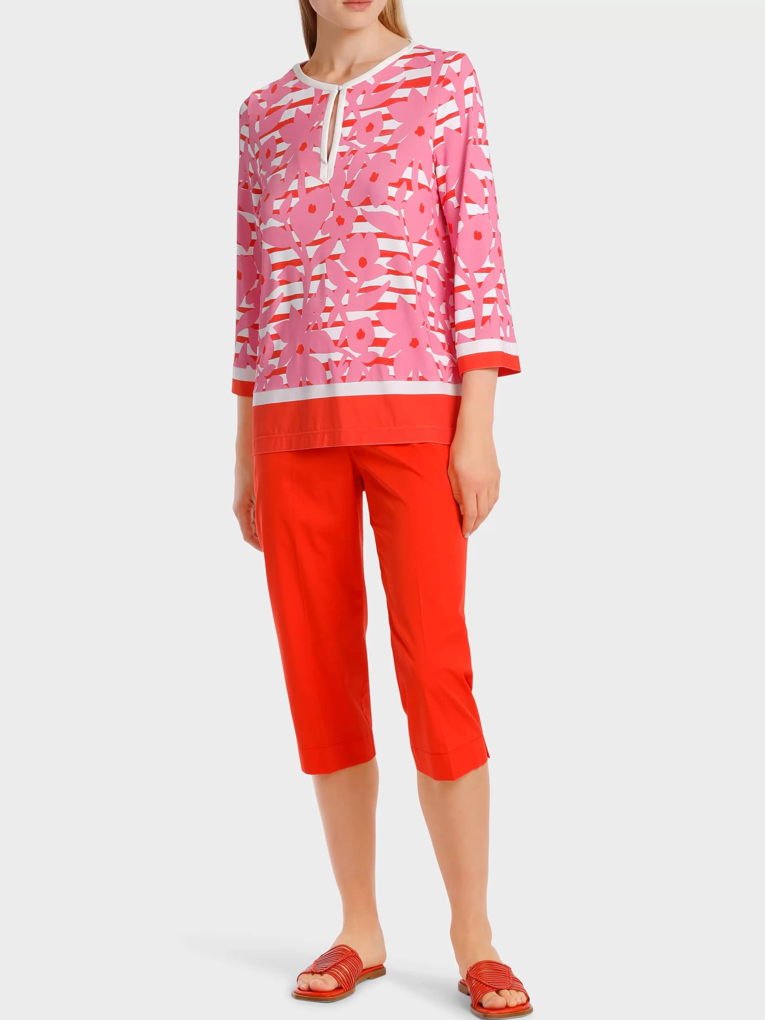 Marc Cain Blusen & Tuniken | Shirts & Tops-ELEGANTE BLUSE MIT OVERPRINT lip gloss