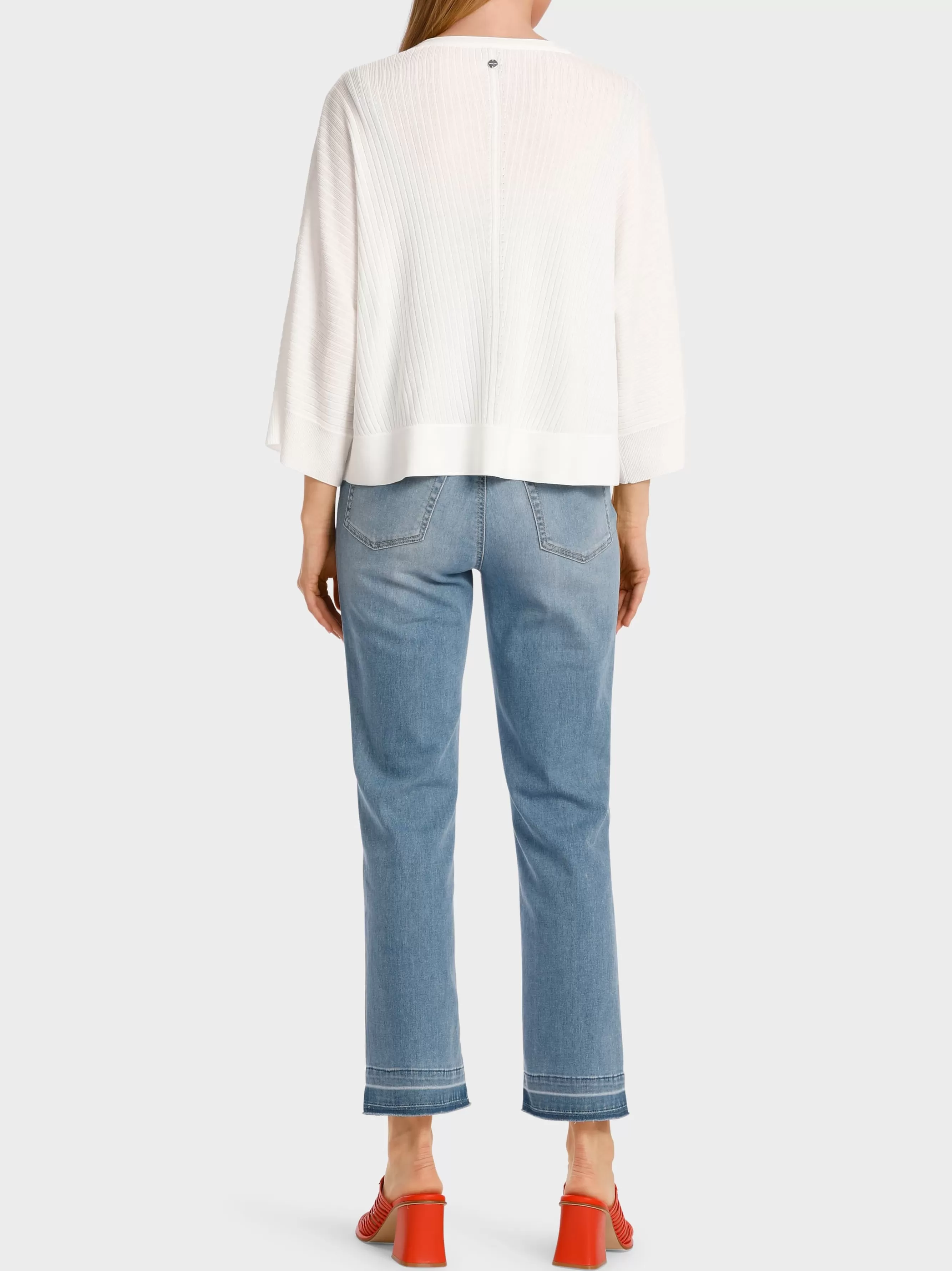 Marc Cain Strick | Jacken-ELEGANTER CARDIGAN IN KIMONOFORM off-white