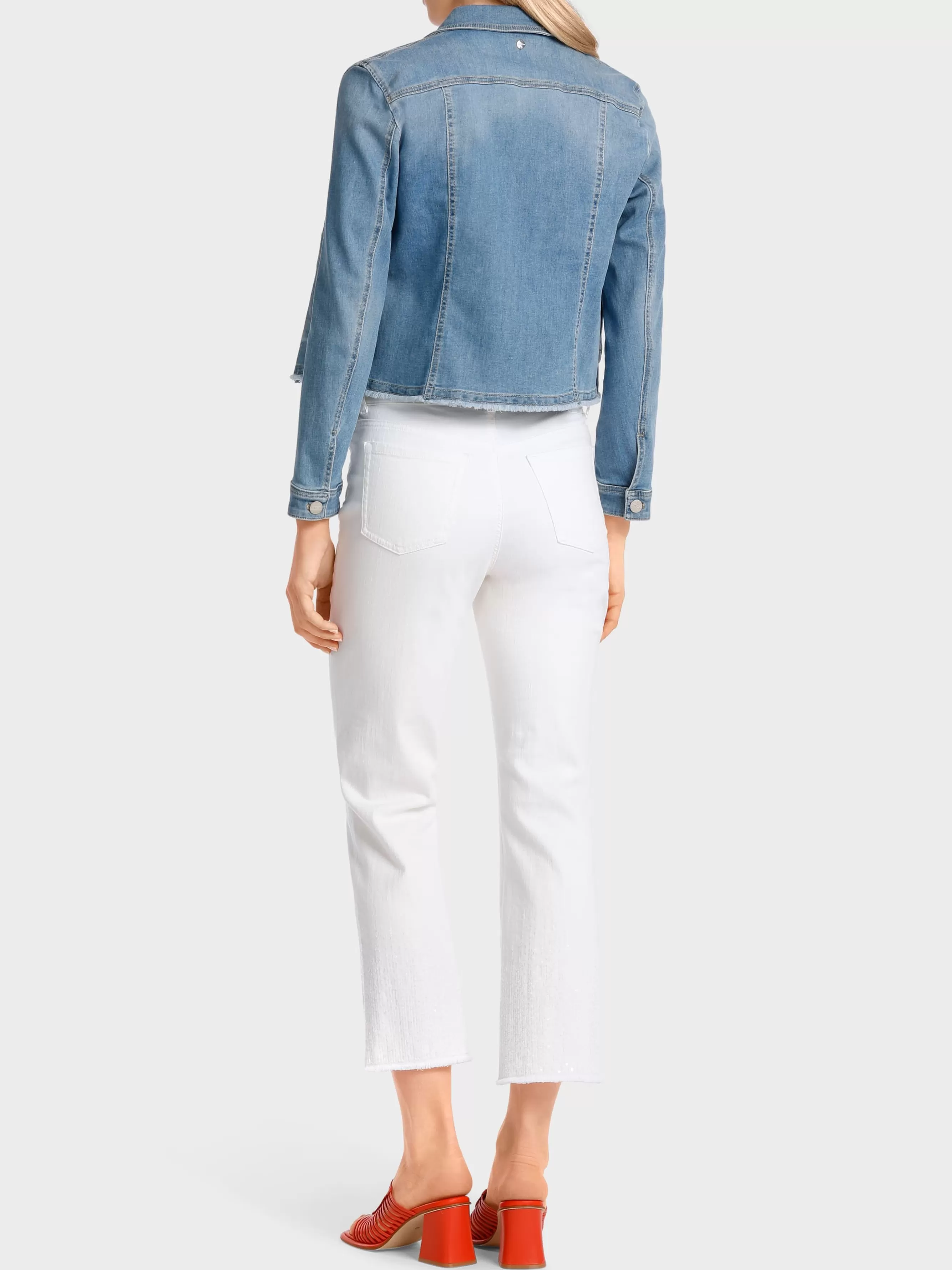 Marc Cain Jacken-FANCY JEANSJACKE “RETHINK TOGETHER” baby blue