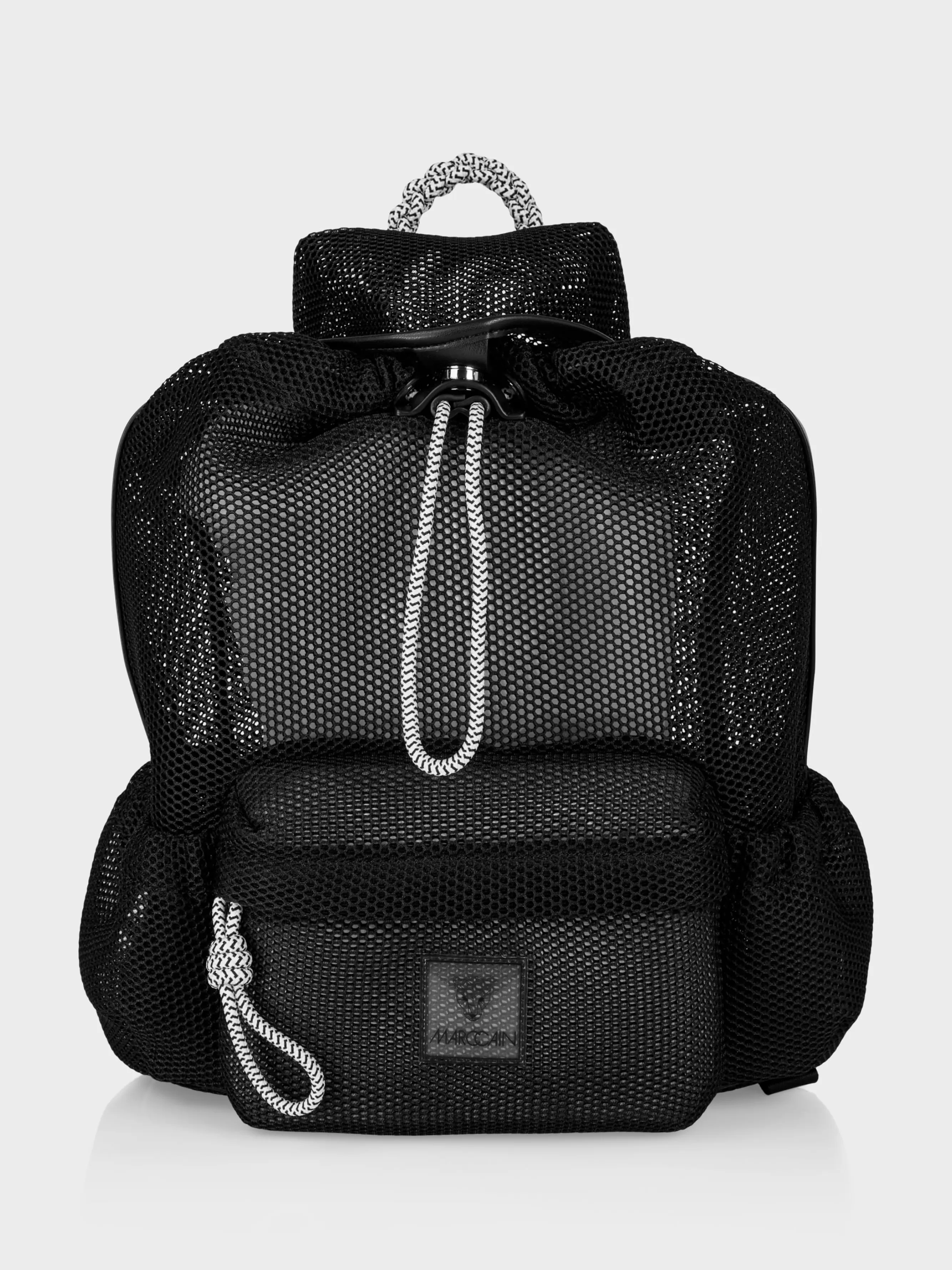 Marc Cain Taschen-FANCY RUCKSACK AUS MESH black