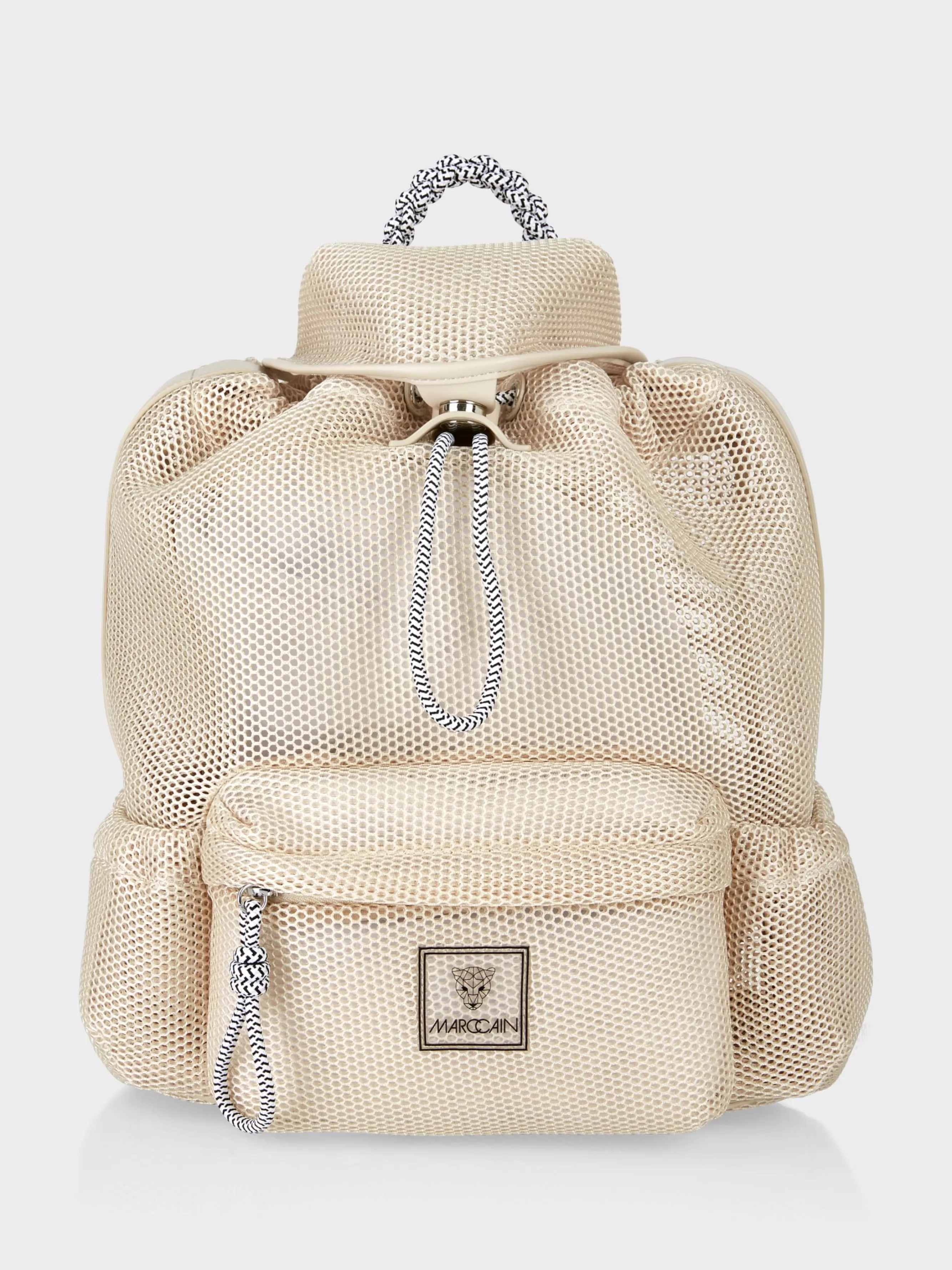 Marc Cain Taschen-FANCY RUCKSACK AUS MESH soft moon rock