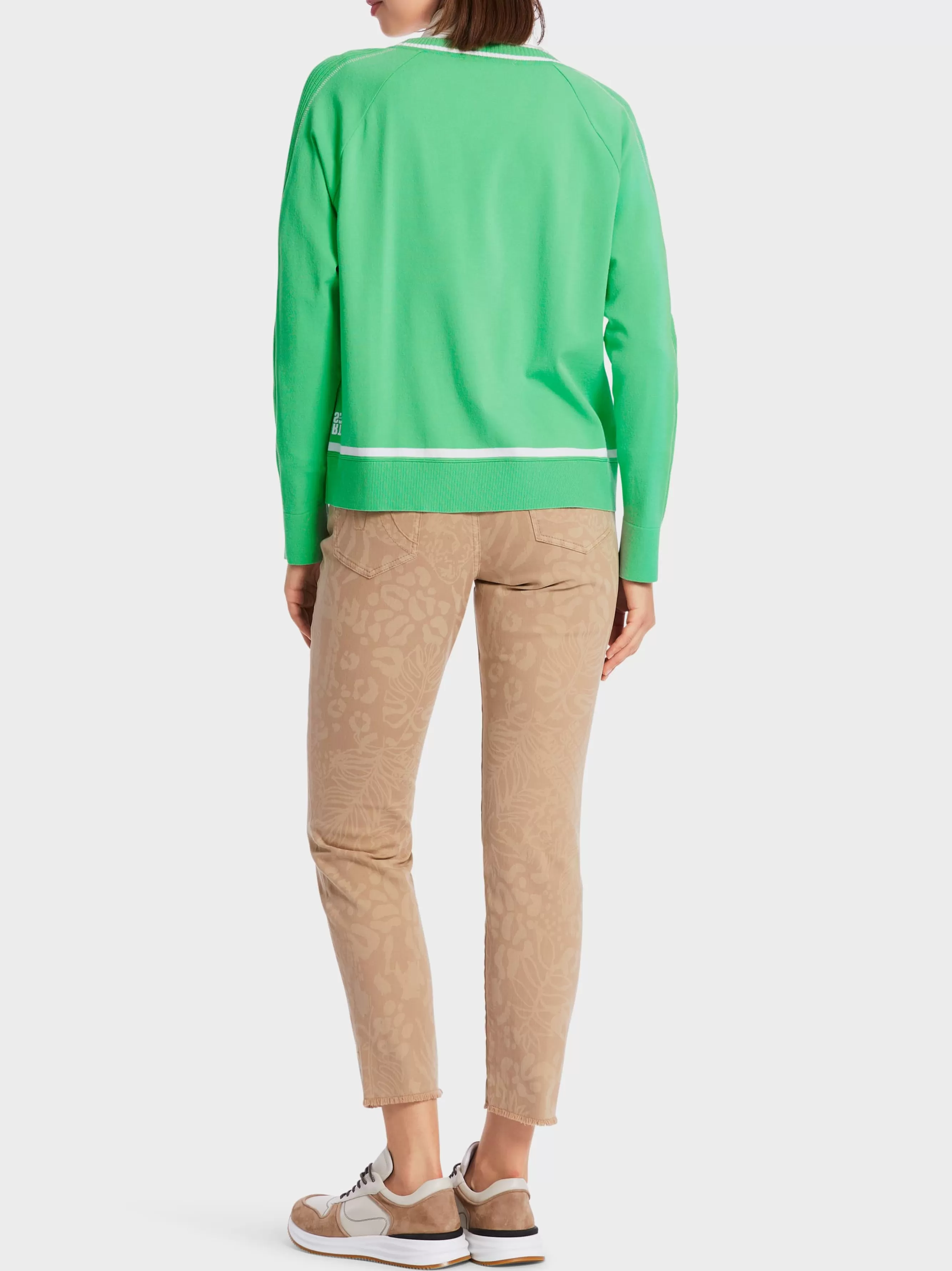 Marc Cain Pullover & Sweatshirts | Strick-FEMININER SWEATER "RETHINK TOGETHER" new neon green