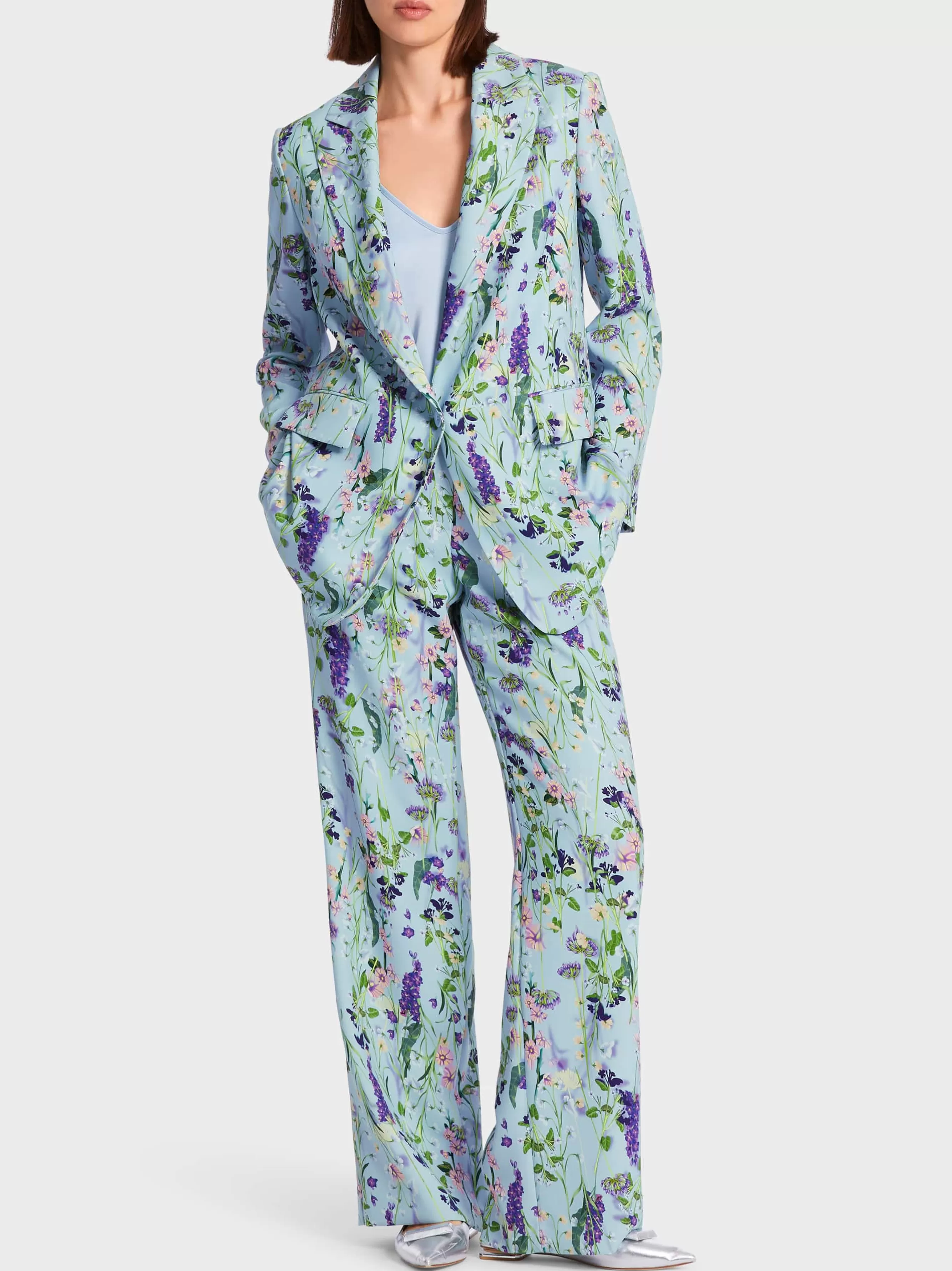 Marc Cain Blazer | Hosenanzüge-FLORAL BEDRUCKTER BLAZER soft summer sky