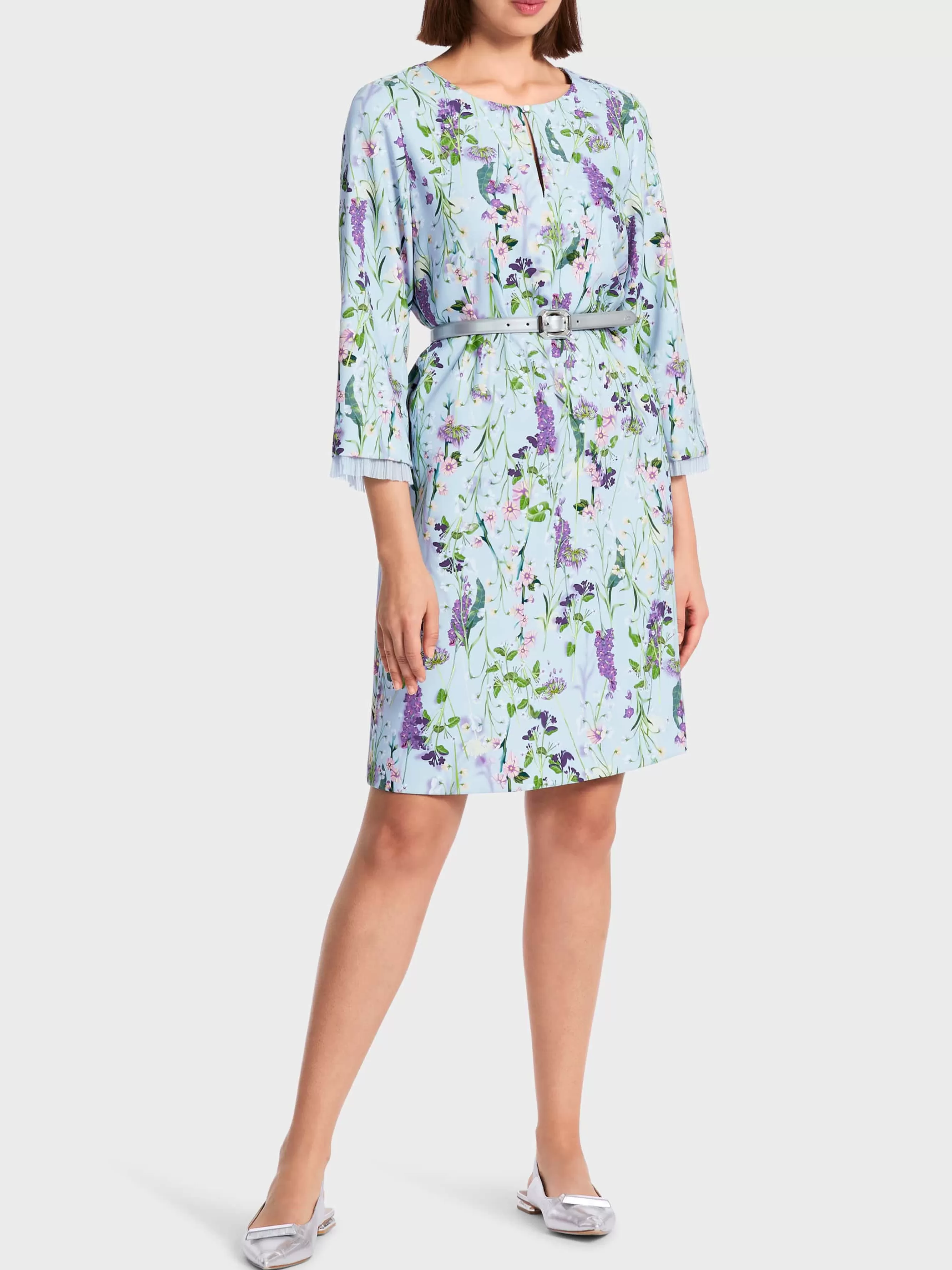 Marc Cain Kleider-FLORAL BEDRUCKTES KLEID soft summer sky