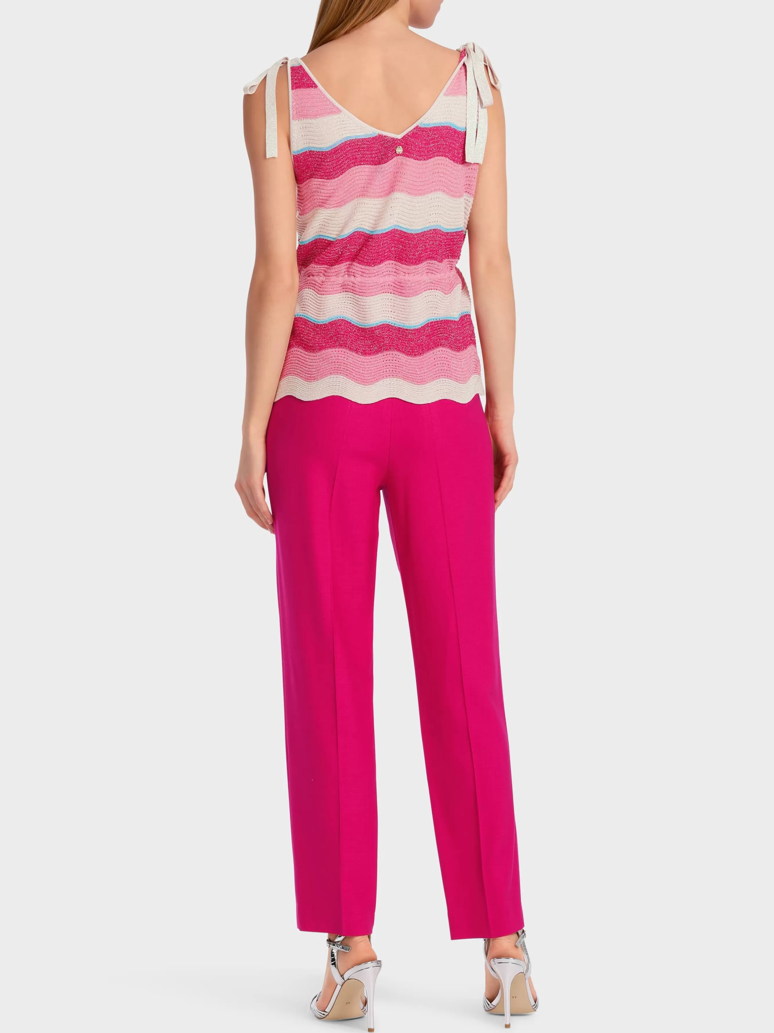 Marc Cain Shirts & Tops | Strick-GESTREIFTES STRICKTOP deep fuchsia