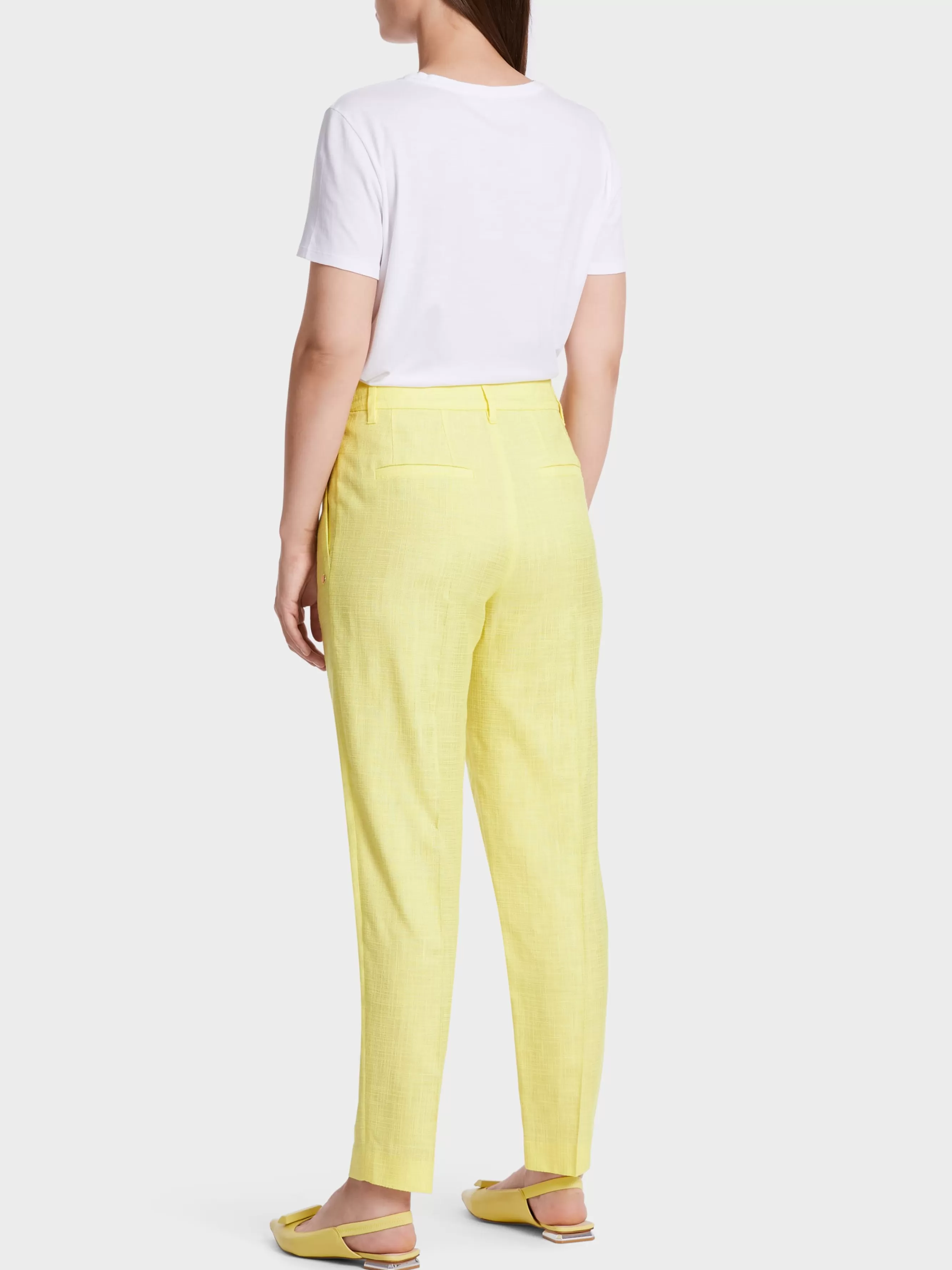 Marc Cain Hosen-HOSE FAQUS IN LEINEN-OPTIK pale lemon