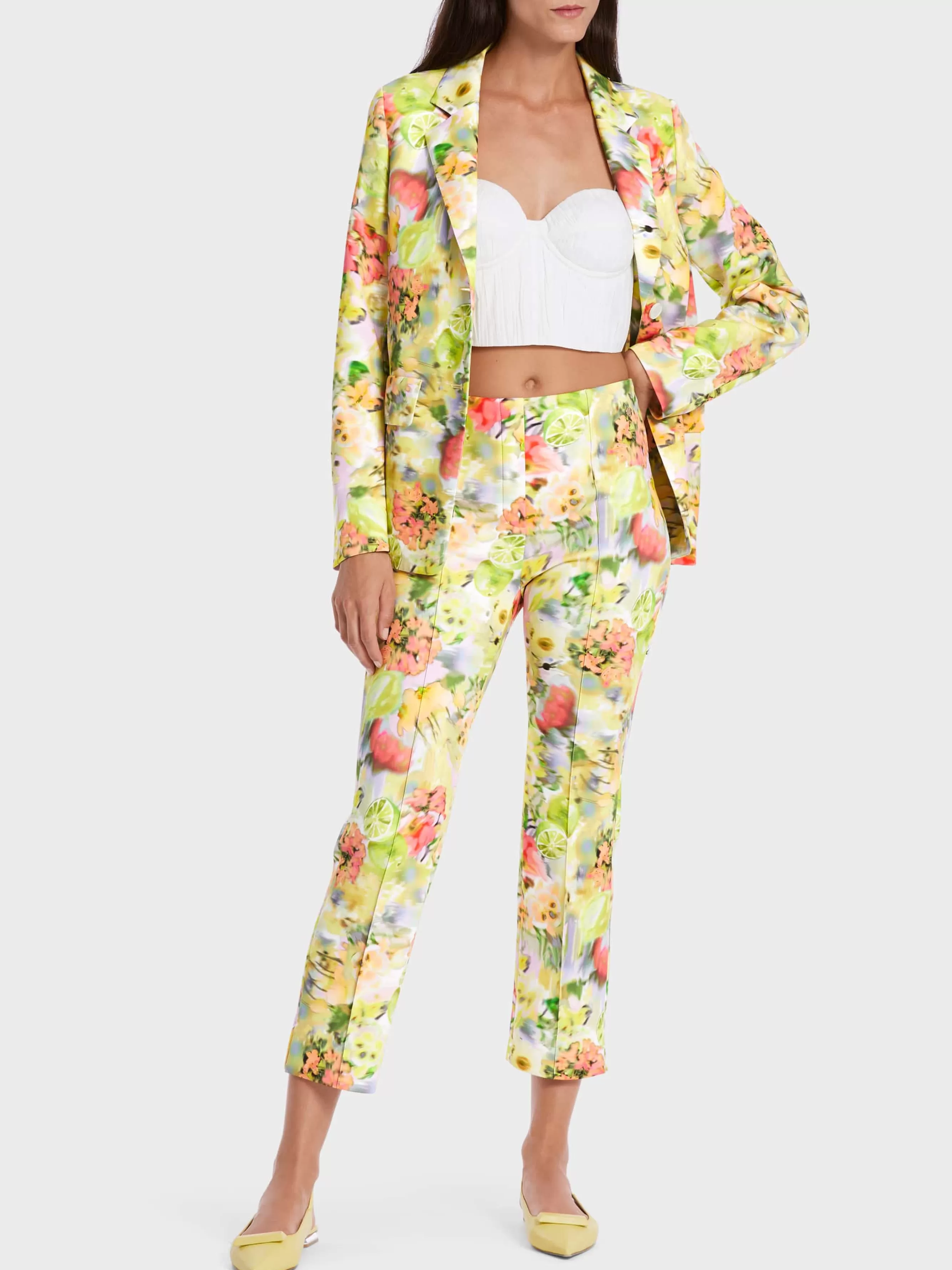 Marc Cain Hosen | Hosenanzüge-HOSE FATSA MIT BLURRY PRINT pale lemon