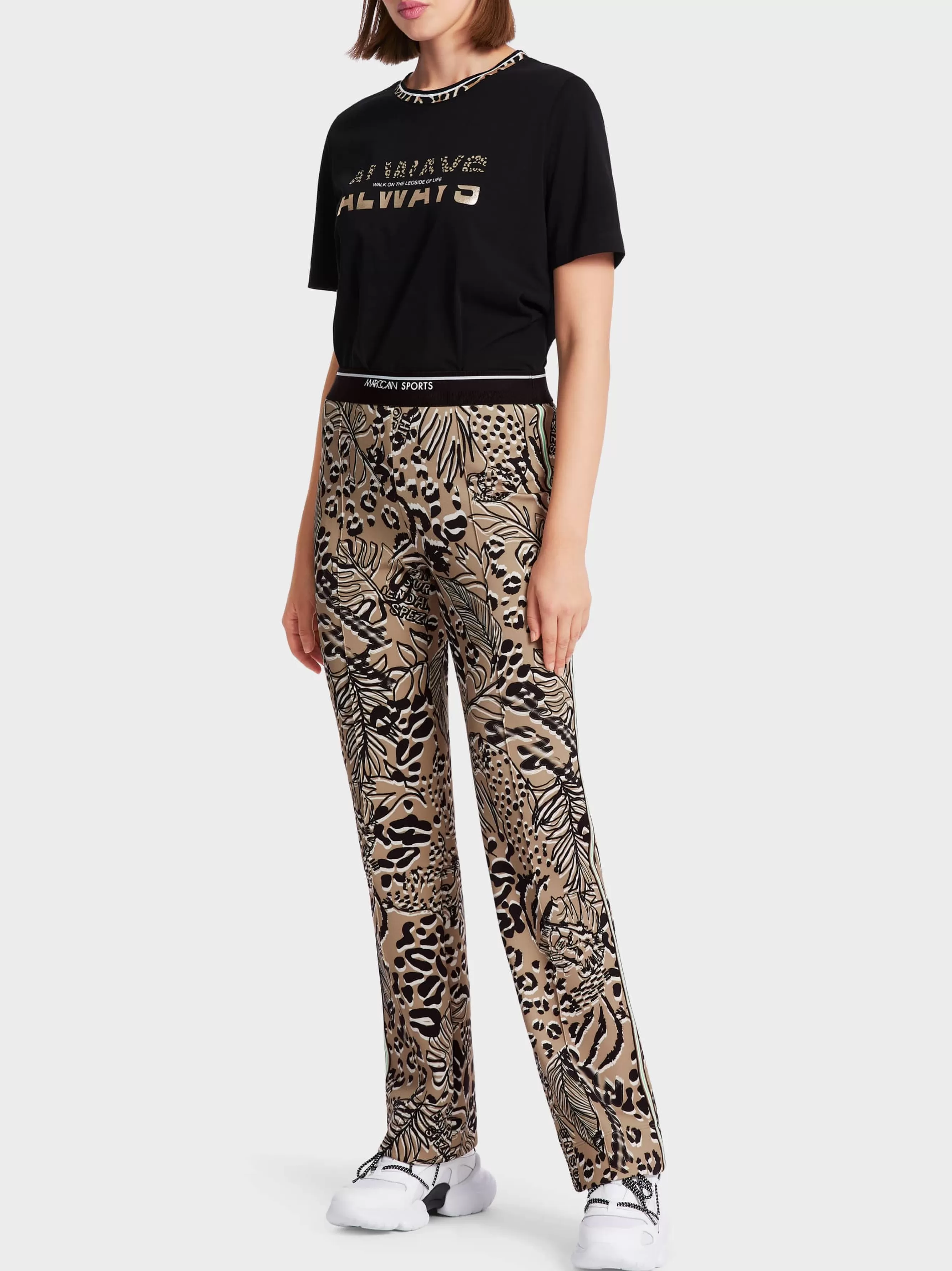 Marc Cain Hosen-HOSE FOSHAN MIT ALLOVERPRINT bright camel