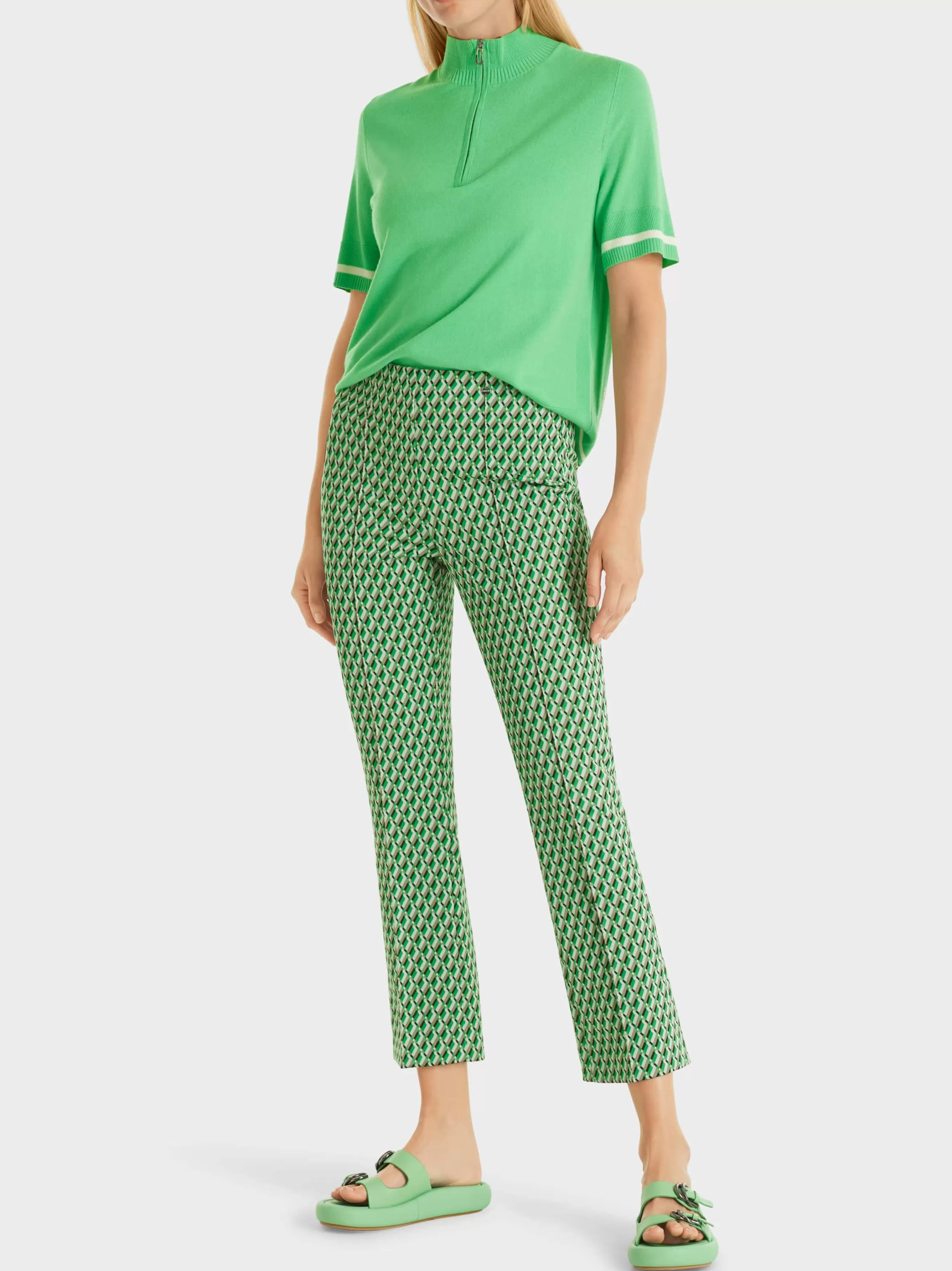 Marc Cain Hosen-HOSE FREDERICA MIT ALLOVERDESSIN granny smith