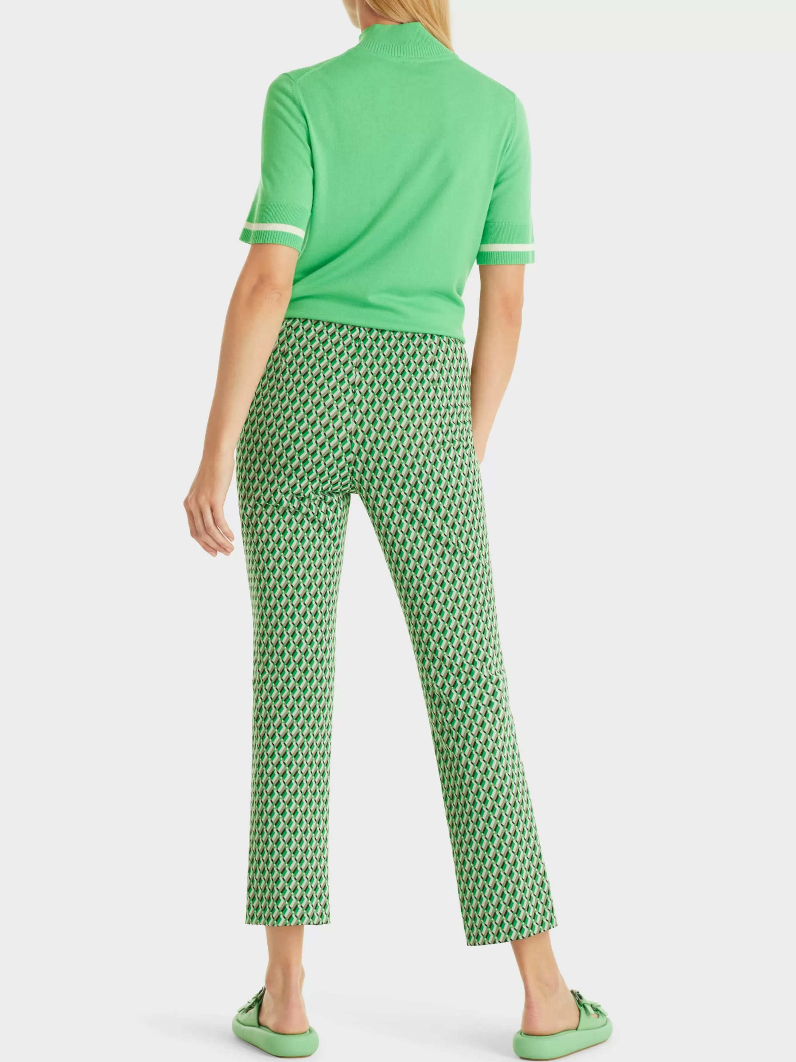 Marc Cain Hosen-HOSE FREDERICA MIT ALLOVERDESSIN granny smith