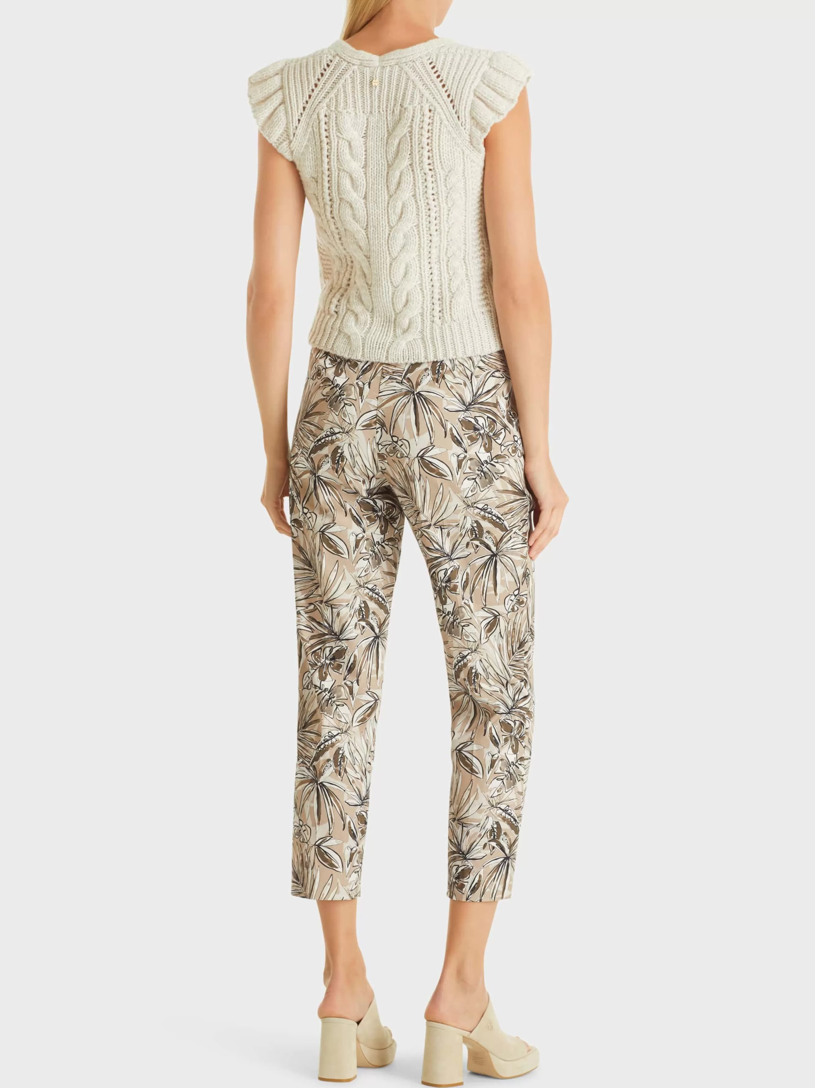 Marc Cain Hosen-HOSE FUSHUN MIT FLORALEM PRINT light stone