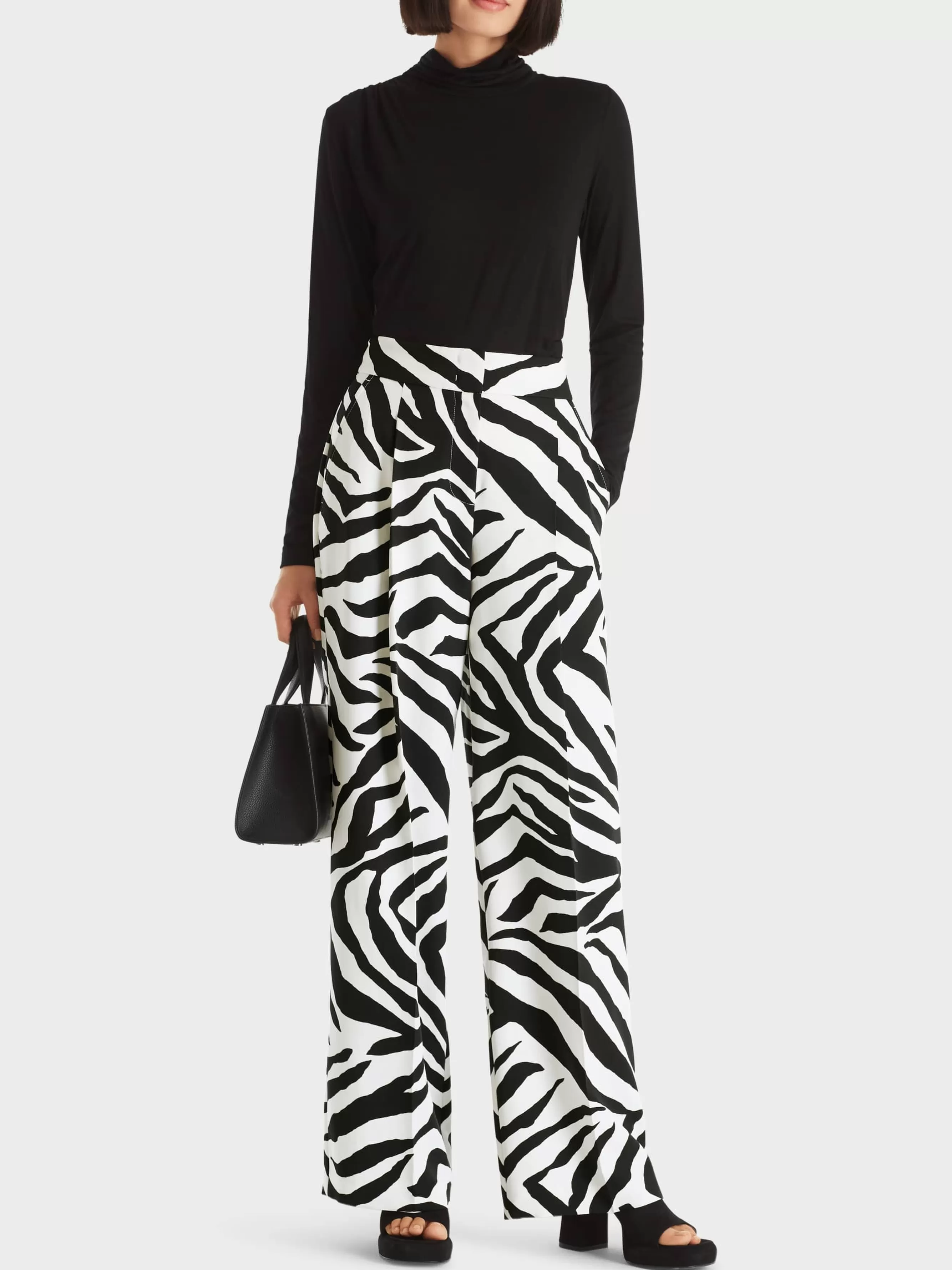 Marc Cain Hosen | Hosenanzüge-HOSE IM ZEBRA-DESSIN white and black