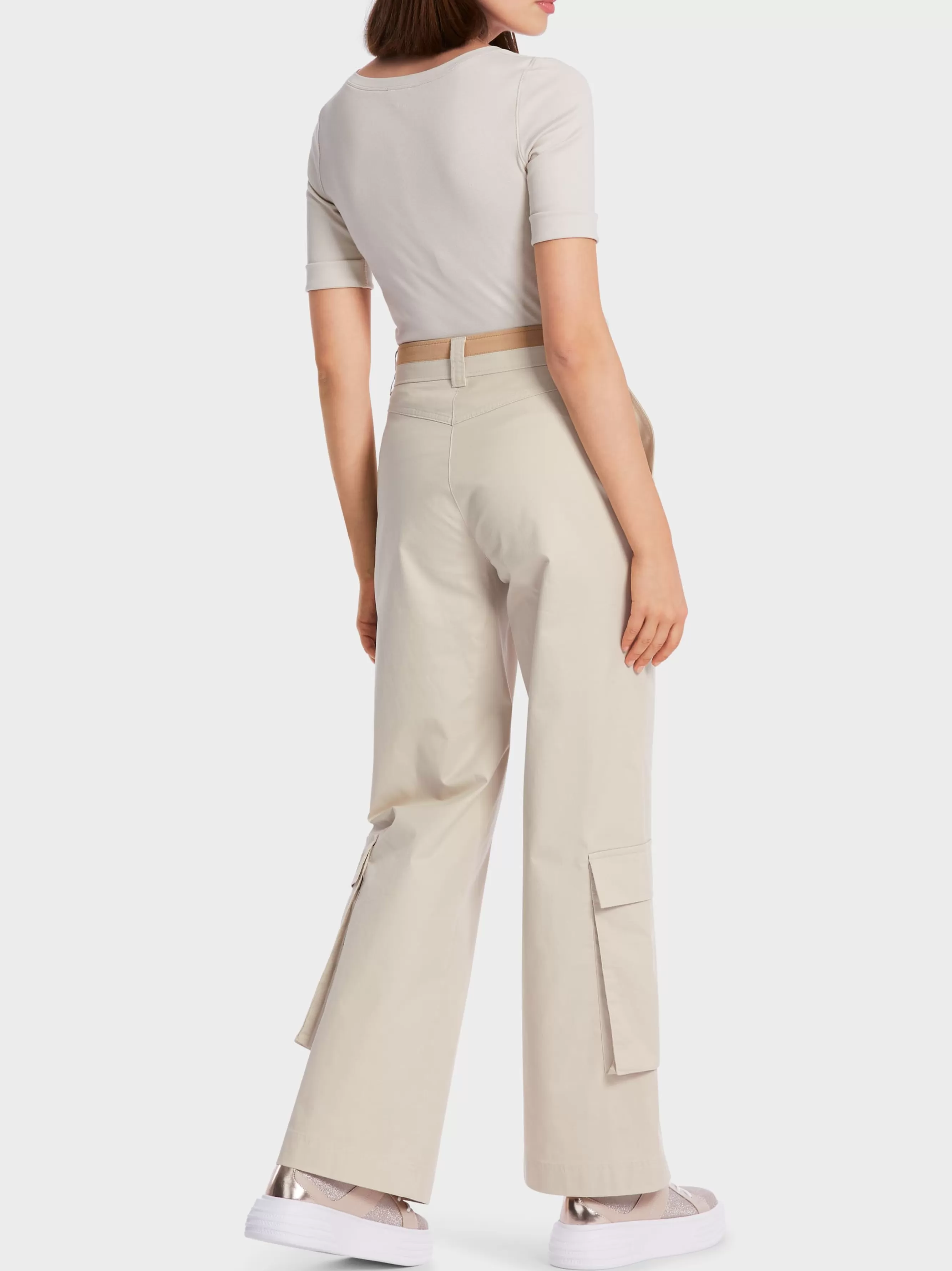 Marc Cain Hosen-HOSE WARRI MIT WEITEM UND LANGEM BEIN soft moon rock