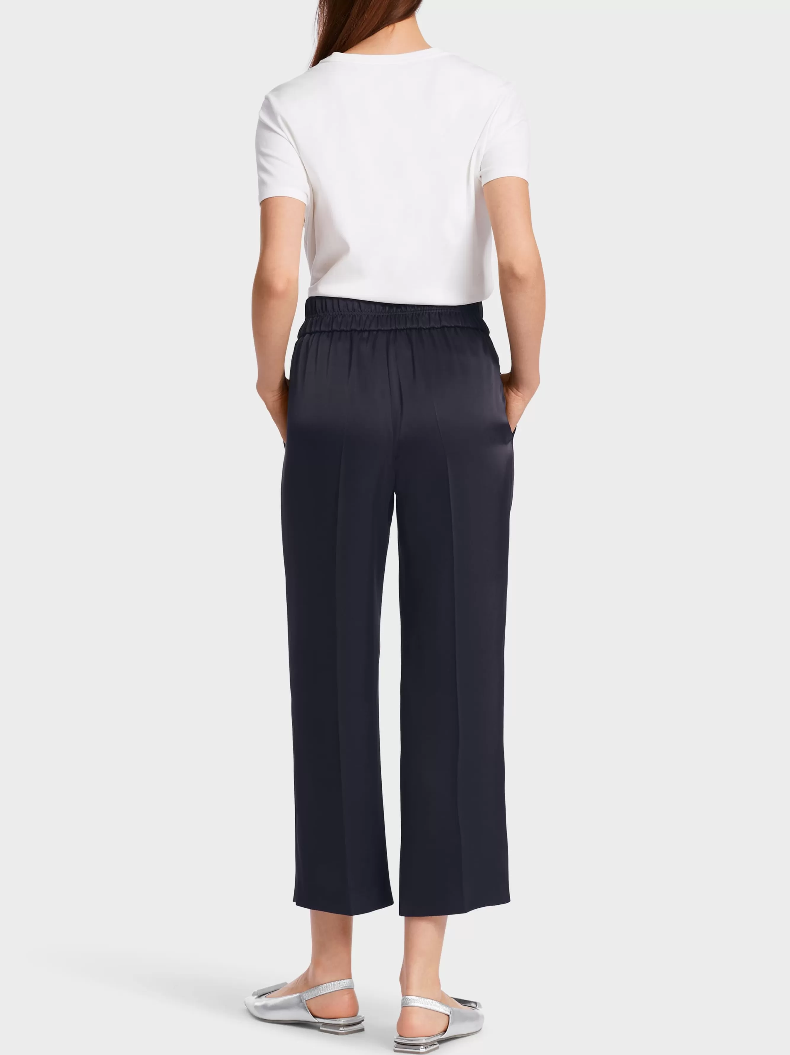 Marc Cain Hosen-HOSE WASHINGTON MIT MARKANTEM BUND midnight blue