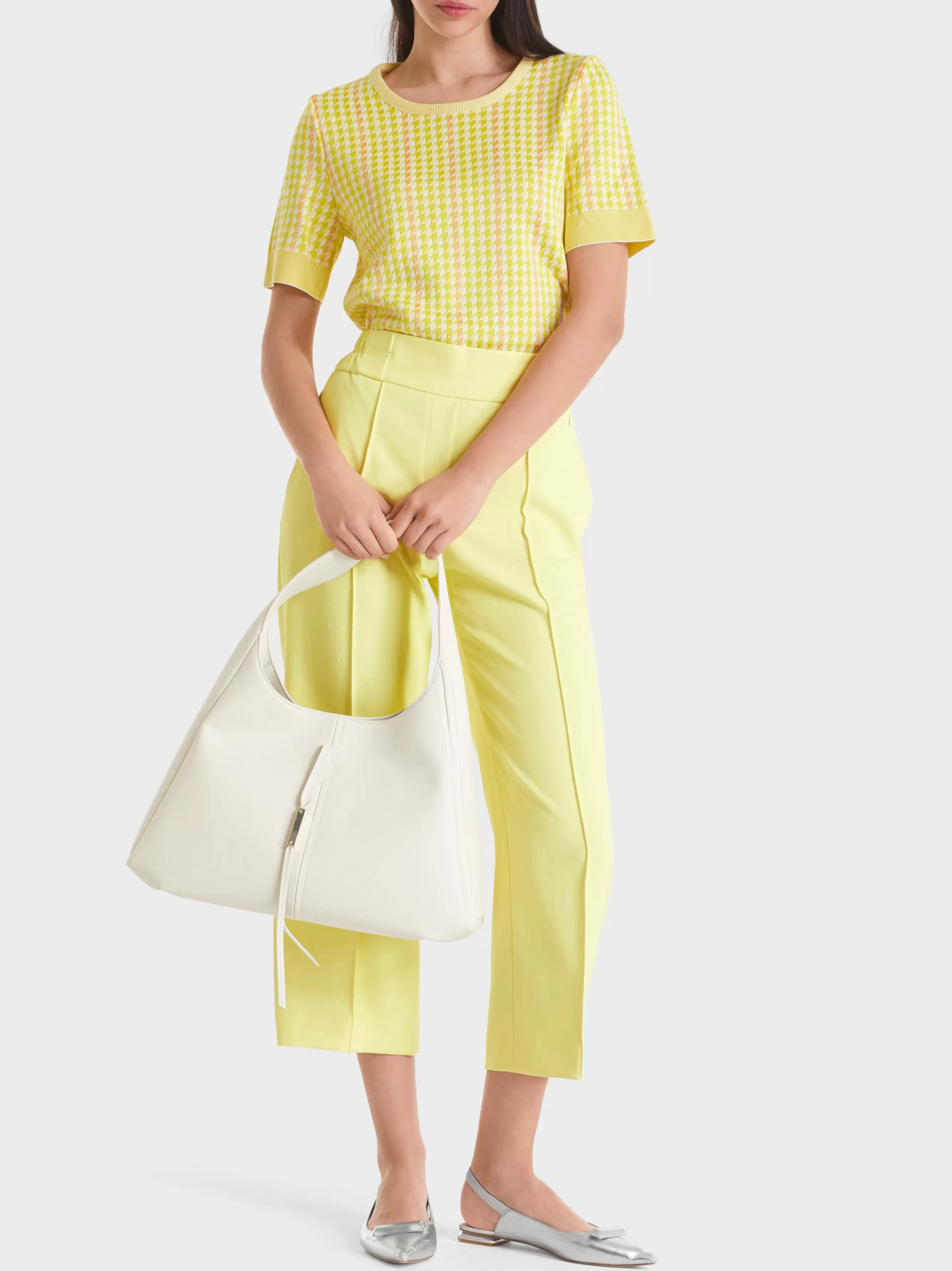 Marc Cain Hosen-HOSE WASHINGTON MIT WEITEM BEIN pale lemon