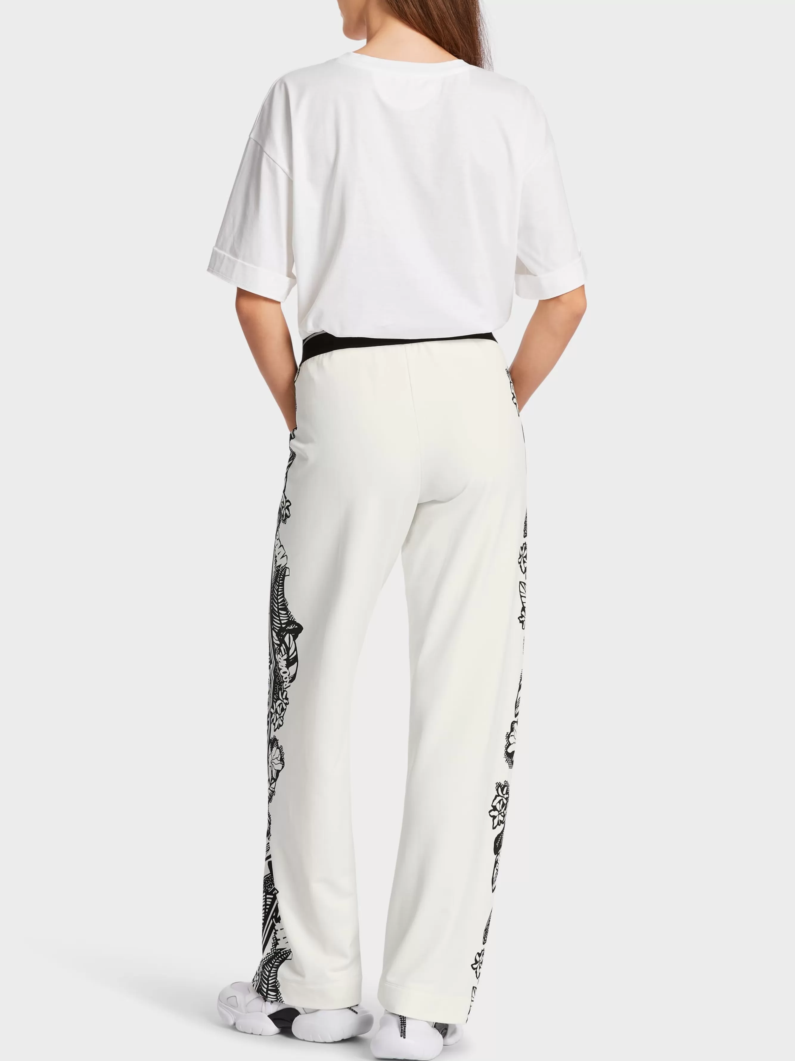 Marc Cain Hosen-HOSE WELBY MIT FLORALEM PRINT white and black