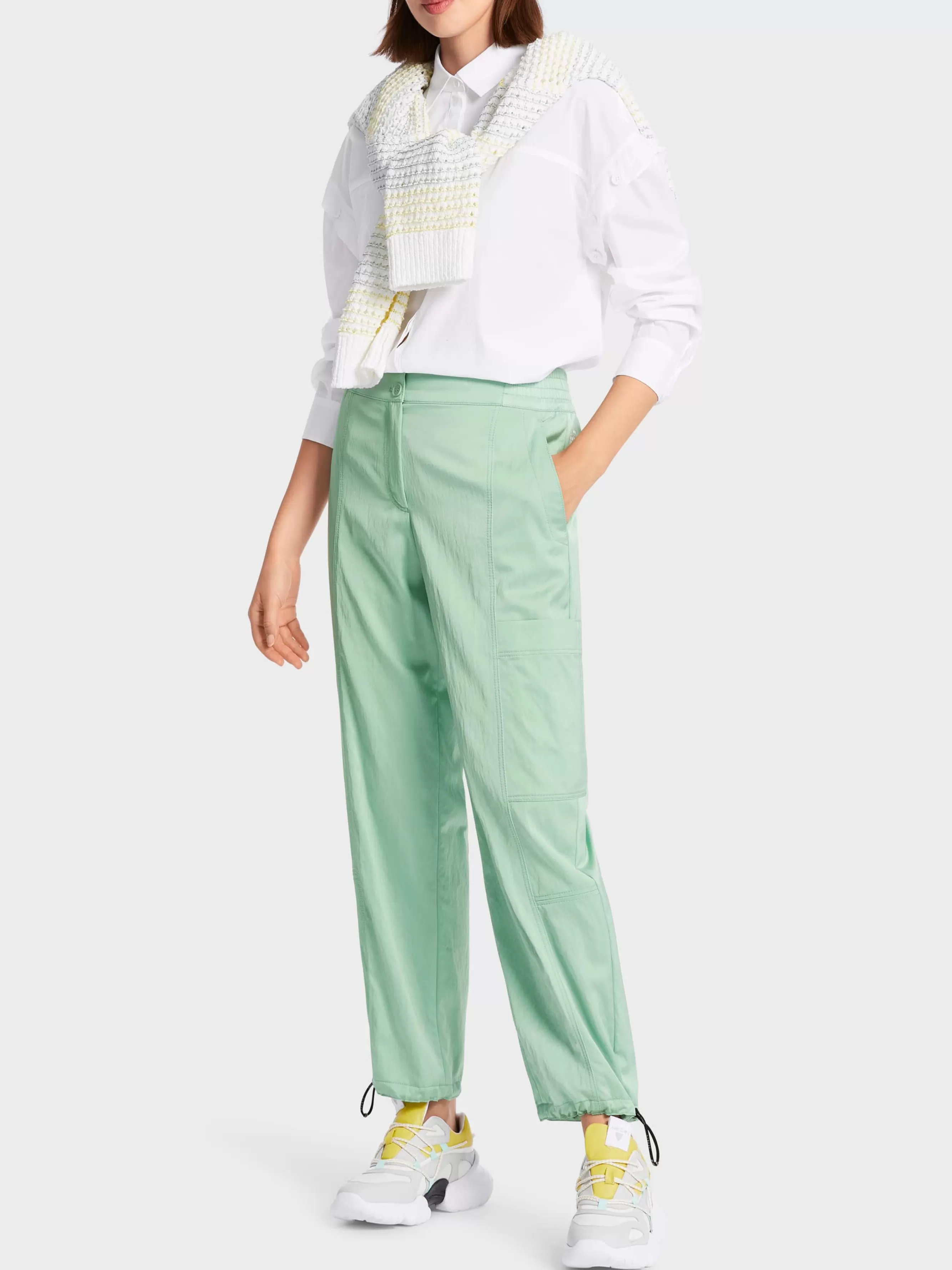 Marc Cain Hosen | Hosenanzüge-IM FLIEGERSTIL – HOSE REWARI soft sage