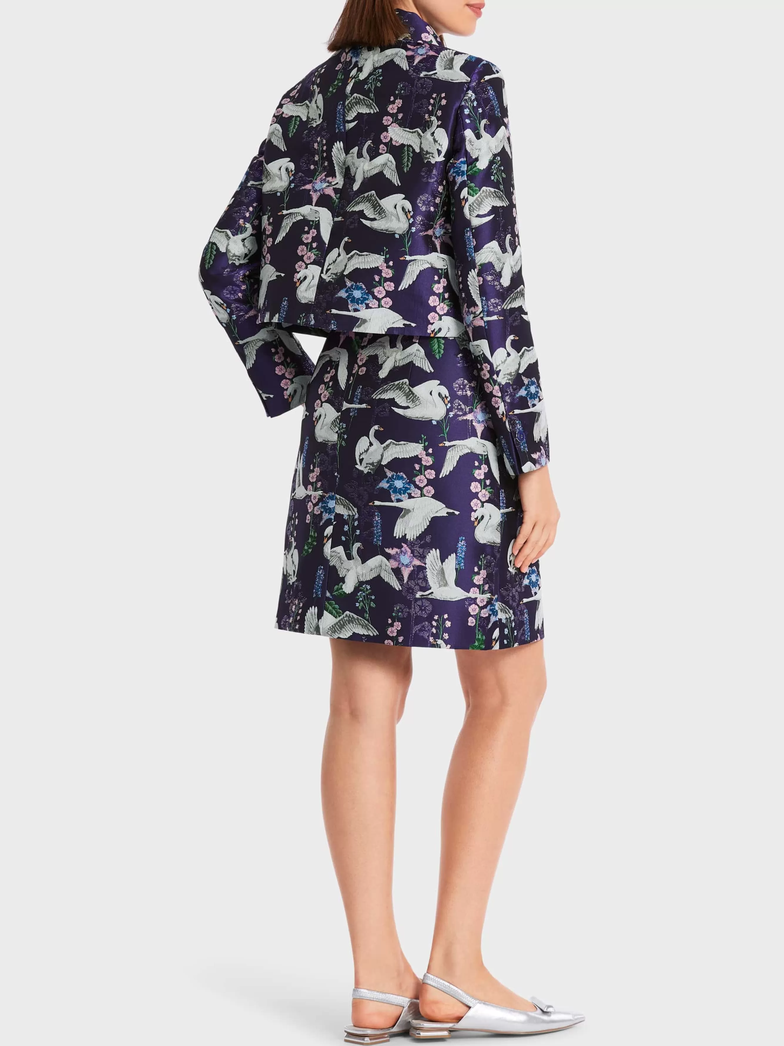 Marc Cain Jacken-JACKE MIT SCHWANEN-PRINT deep violet