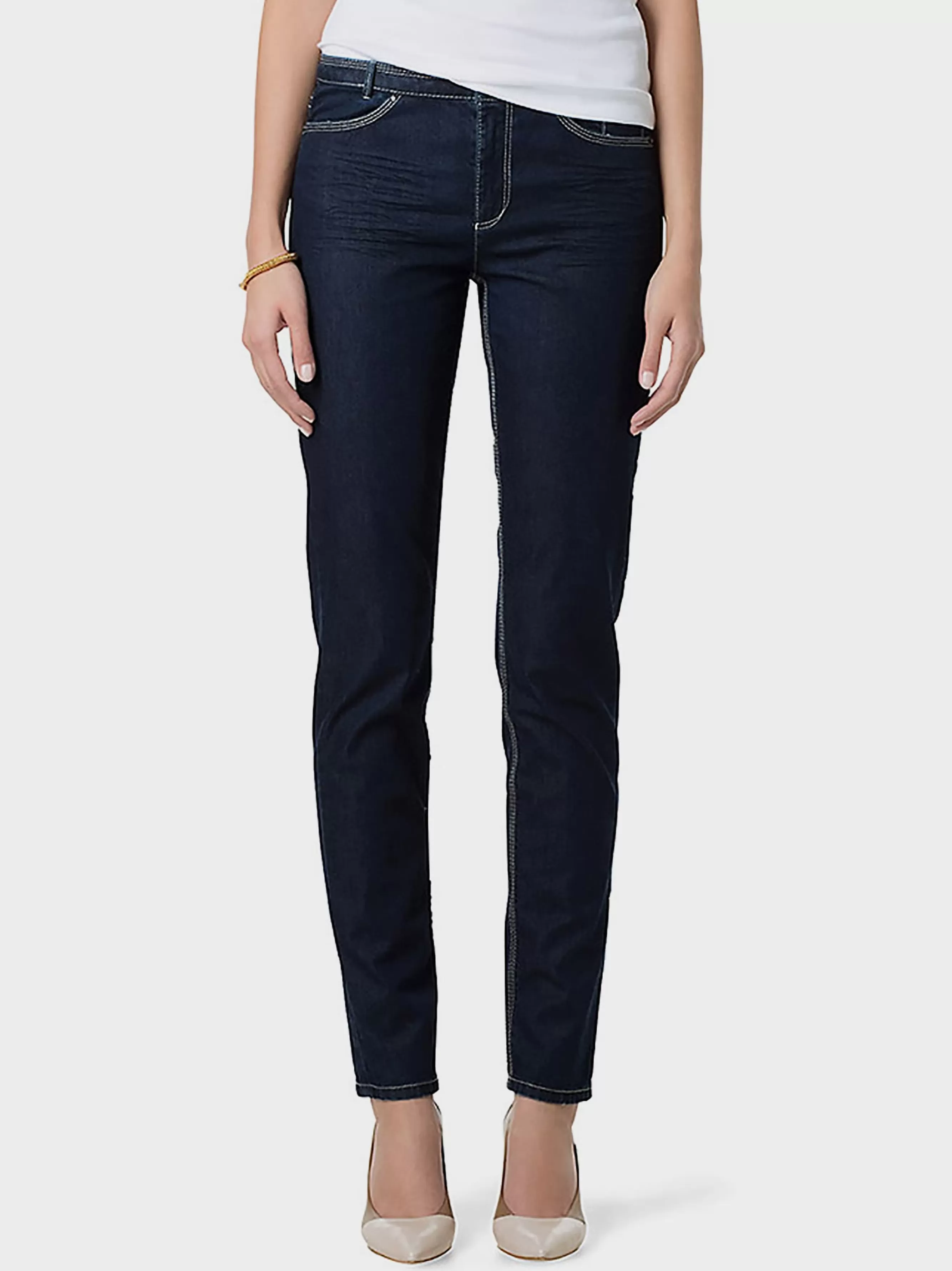 Marc Cain Jeans-JEANS MIT HELLEN NÄHTEN dark blue denim