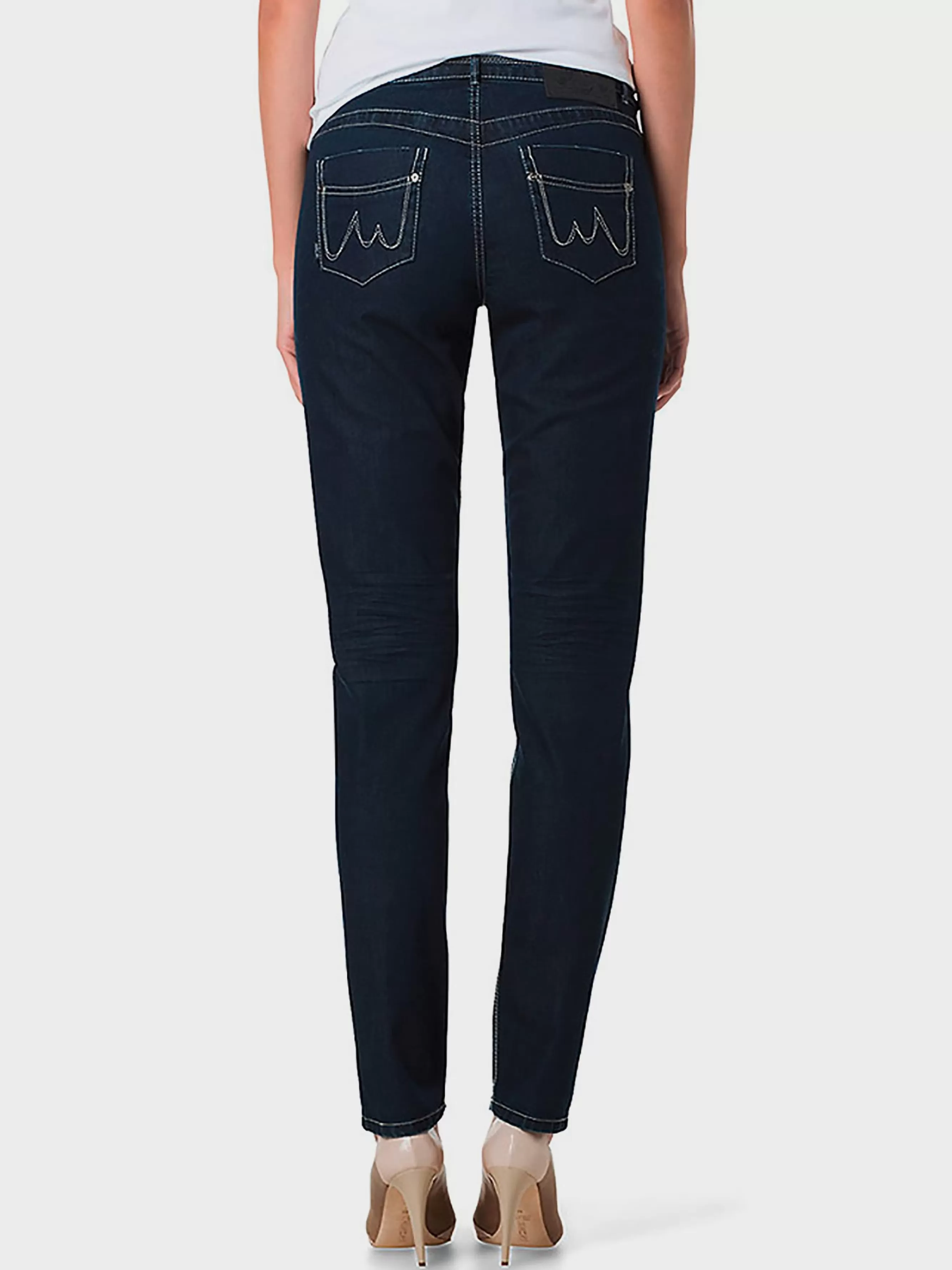 Marc Cain Jeans-JEANS MIT HELLEN NÄHTEN dark blue denim