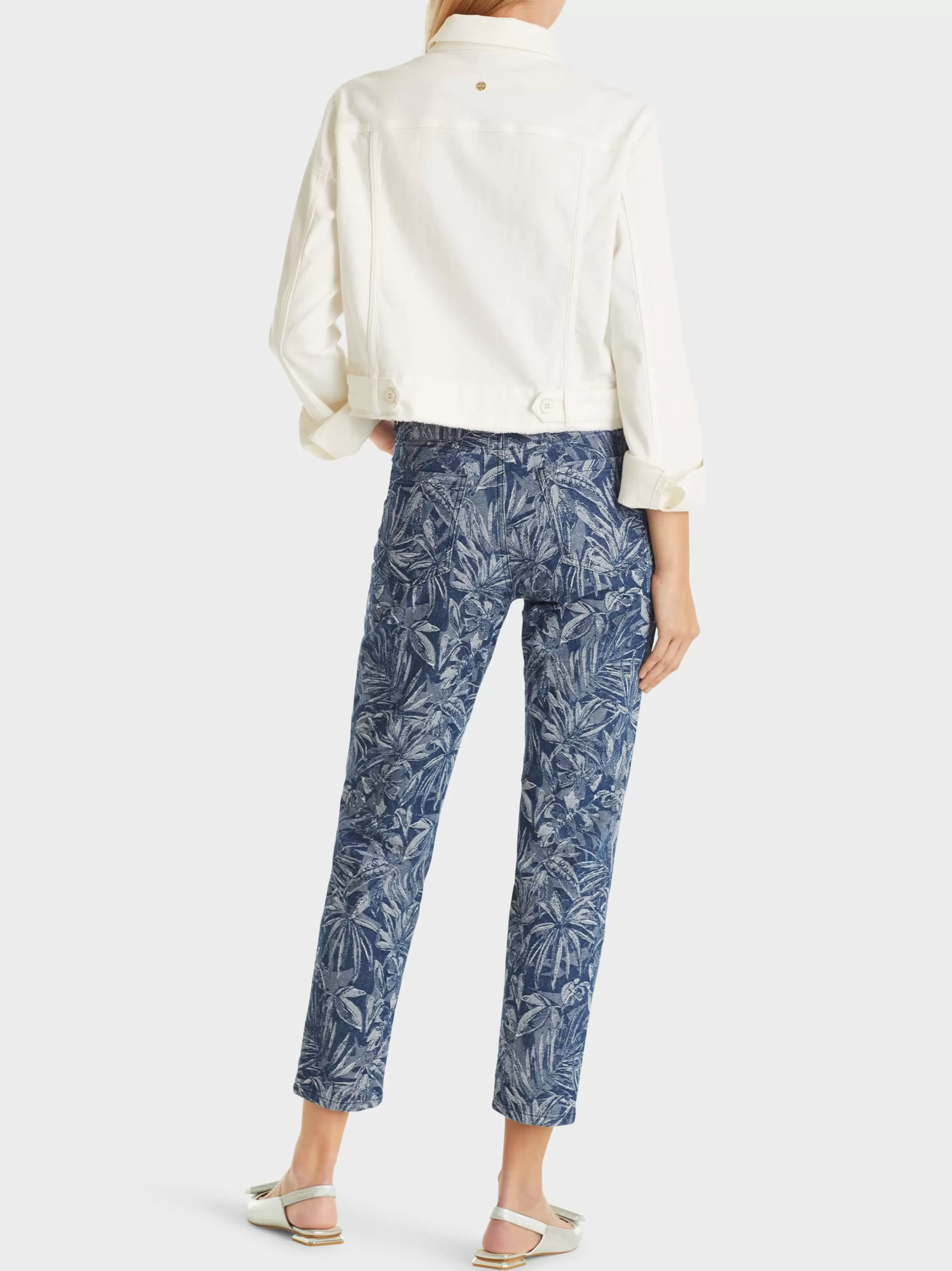 Marc Cain Jeans-JEANS SILEA MIT FLORALEM WEBDESSIN indigo blue