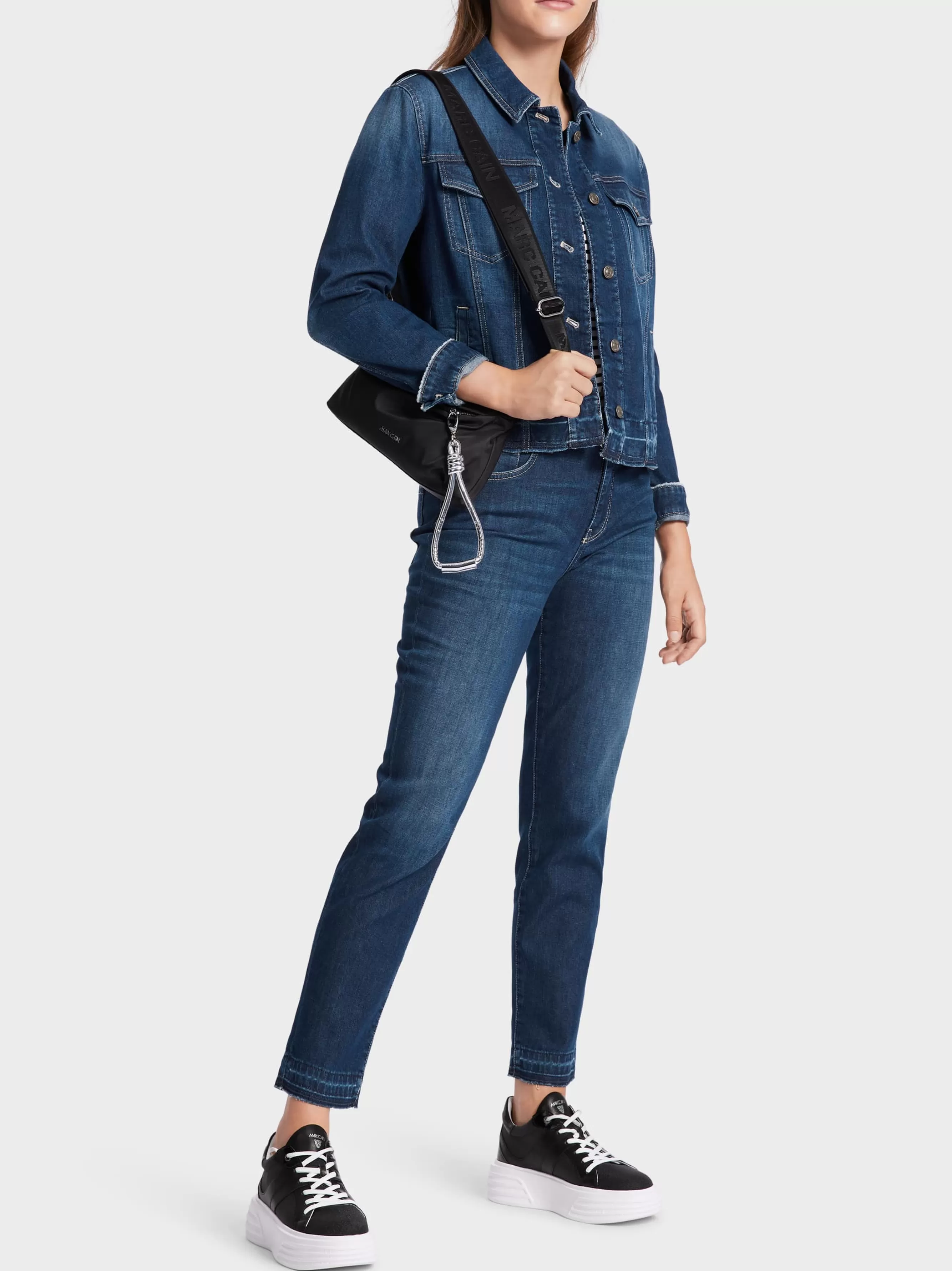 Marc Cain Jacken-JEANSJACKE "RETHINK TOGETHER" blue Denim