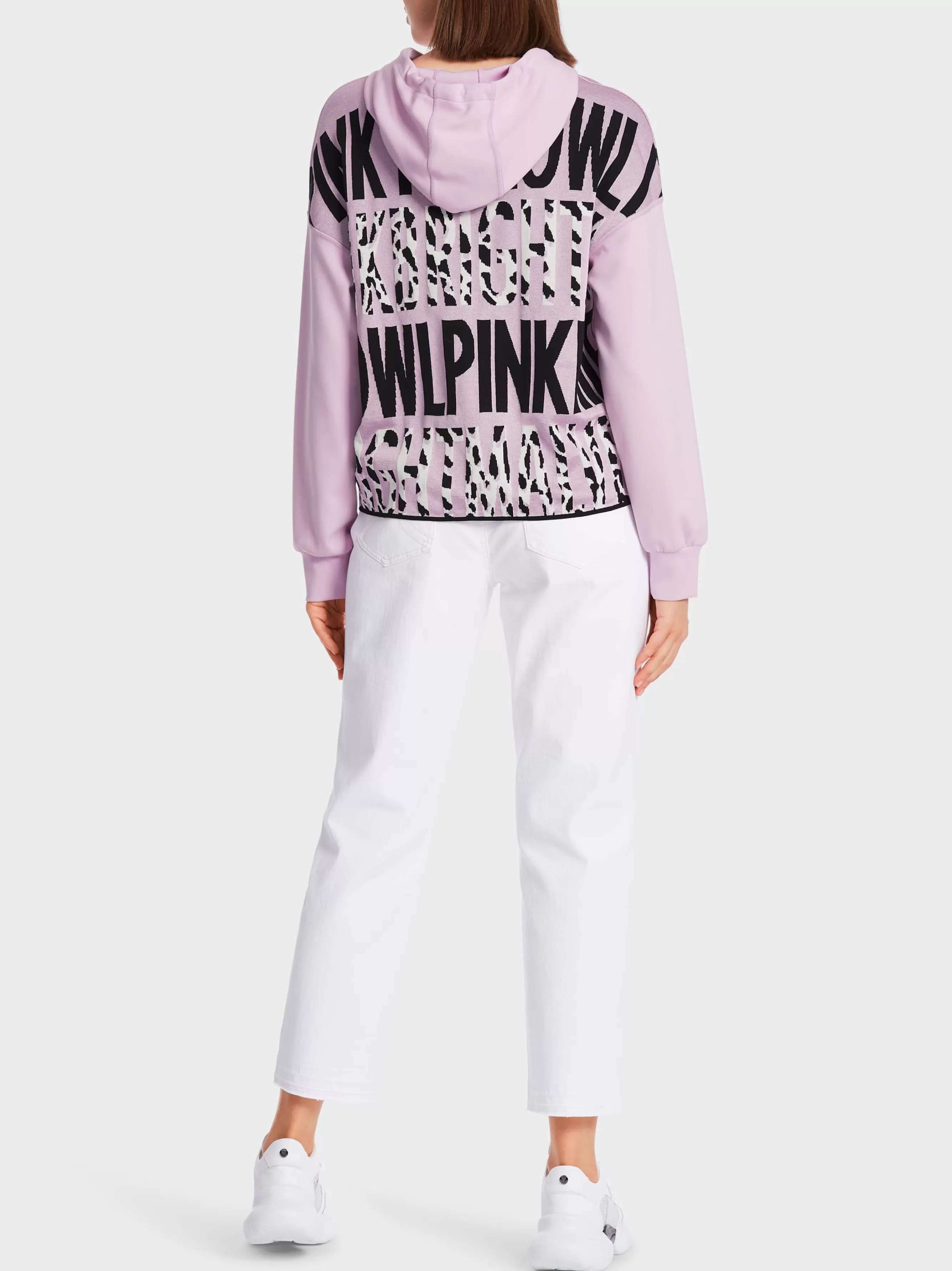 Marc Cain Pullover & Sweatshirts | Strick-KAPUZEN-SWEATER KNITTED IN GERMANY bright pink lavender