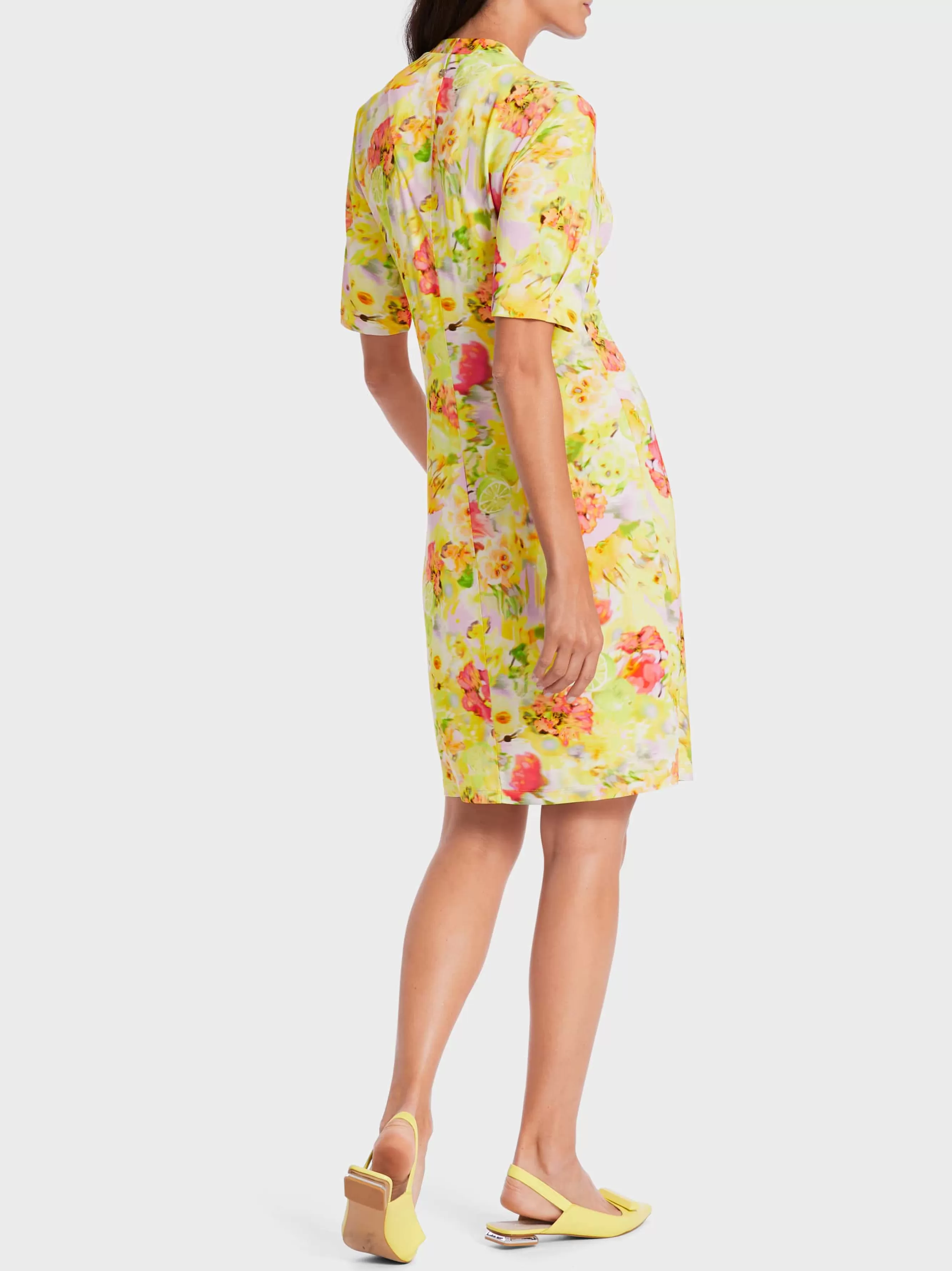 Marc Cain Kleider-KLEID IM BLURRY BLUMEN-DESSIN pale lemon