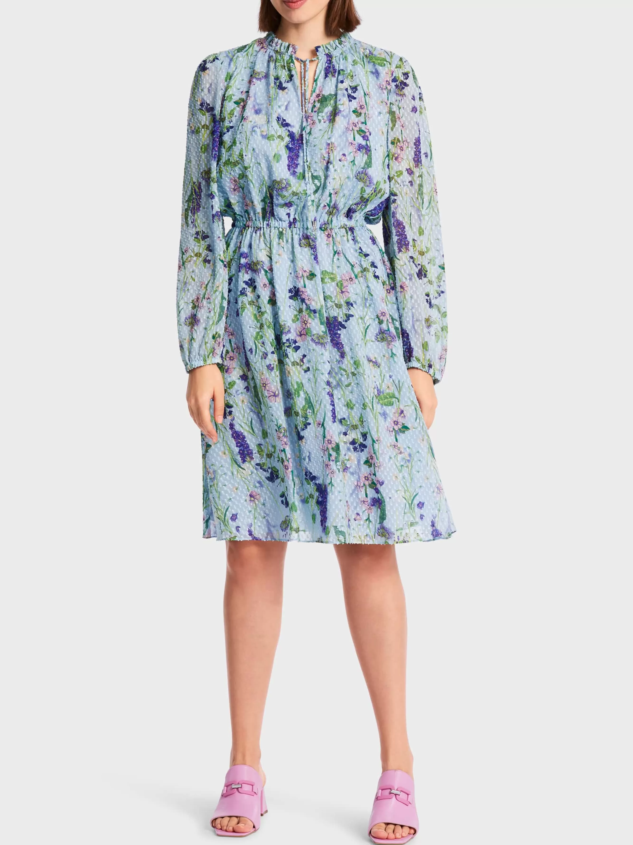 Marc Cain Kleider-KLEID IM FLORALEN ALLOVER-PRINT soft summer sky