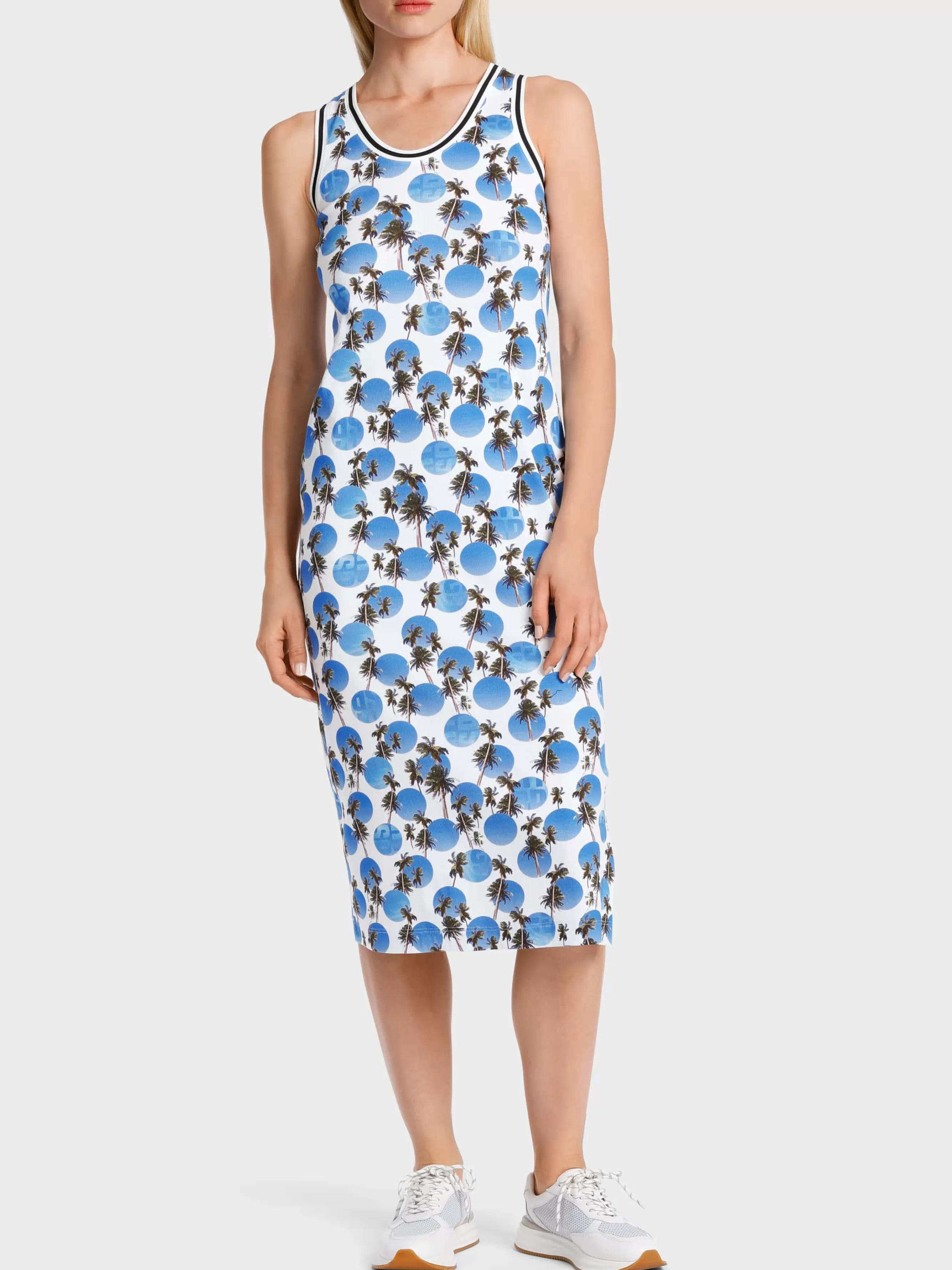 Marc Cain Kleider-KLEID MIT BEACH-POINT-PRINT bright azure