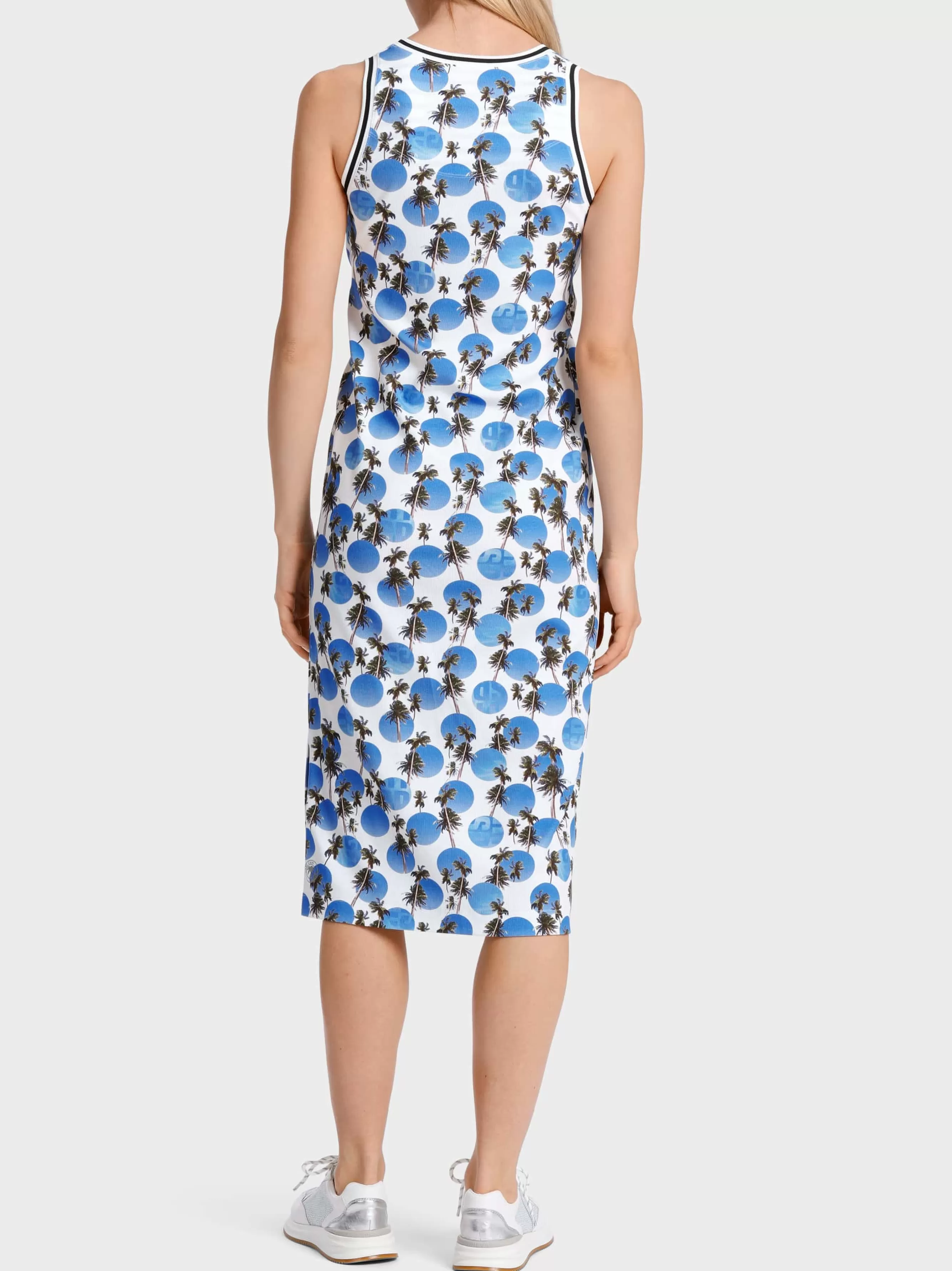 Marc Cain Kleider-KLEID MIT BEACH-POINT-PRINT bright azure