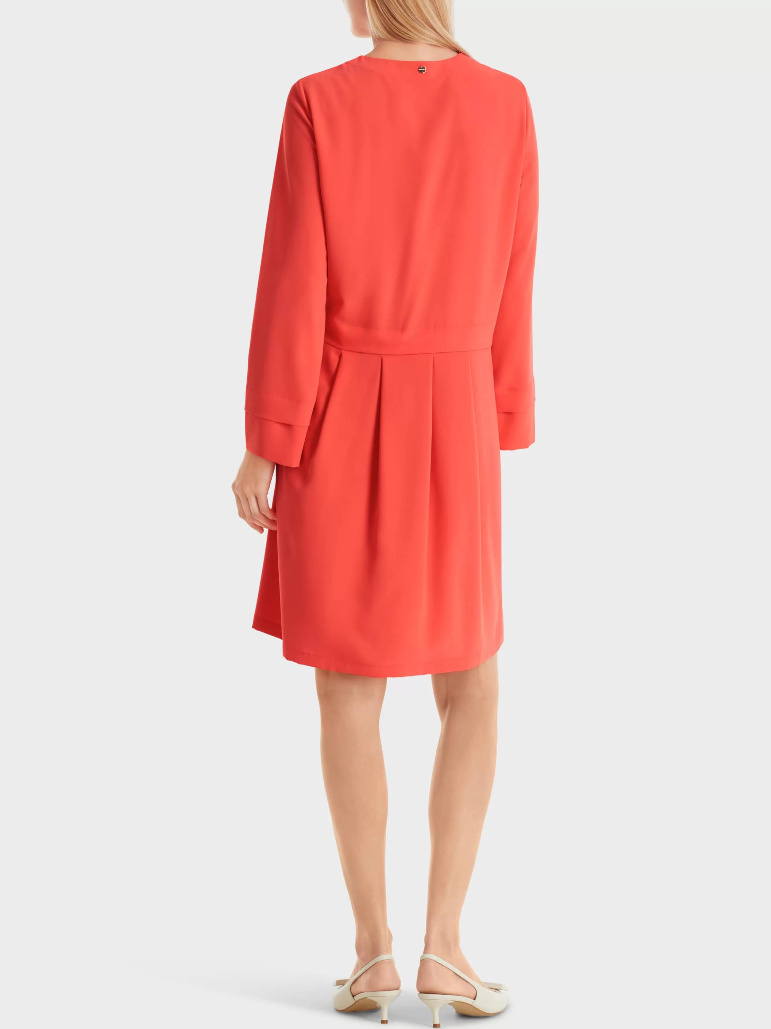 Marc Cain Kleider-KLEID MIT FALTENROCK bright tomato