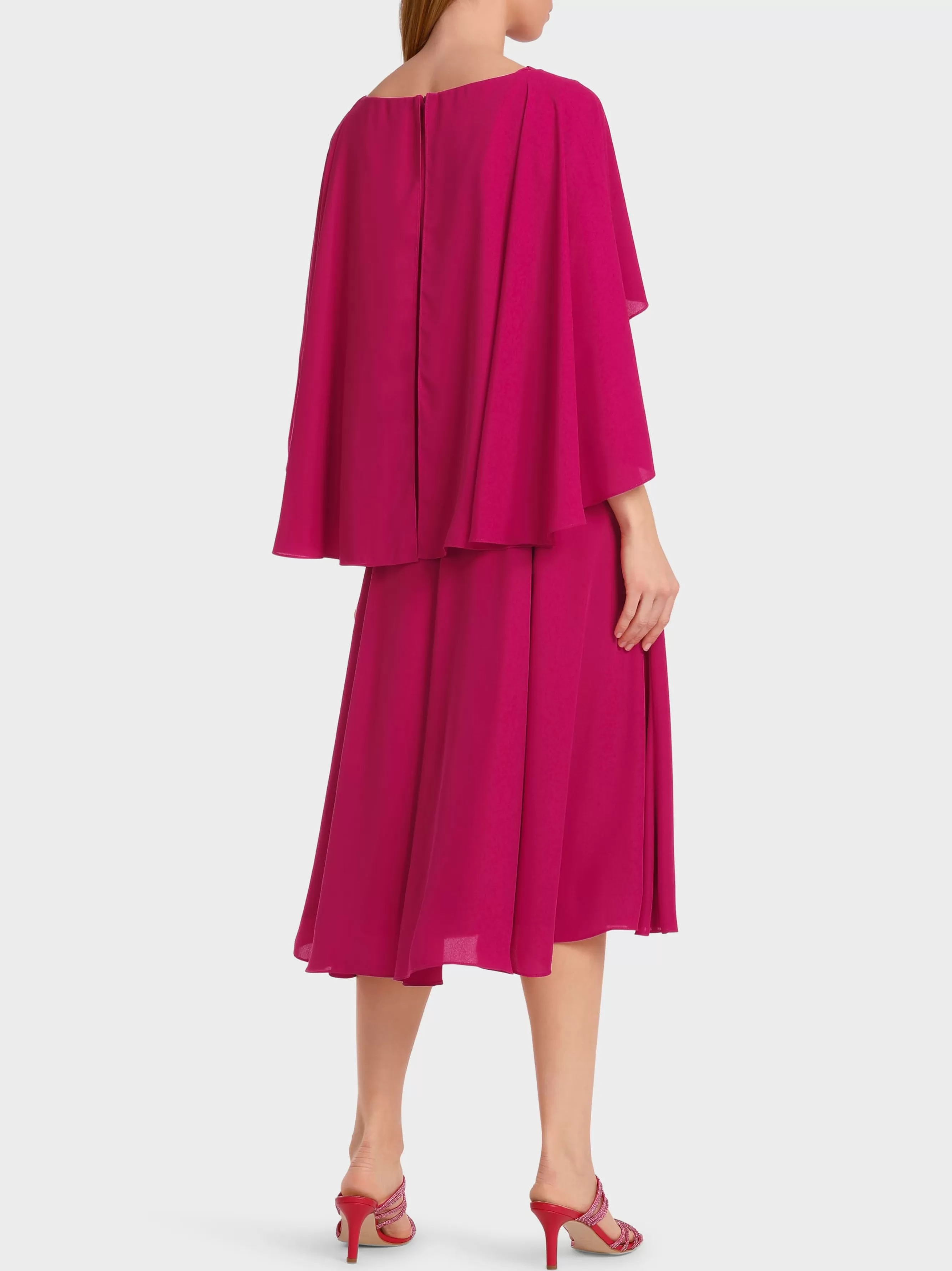 Marc Cain Kleider-KLEID MIT STOLA deep fuchsia