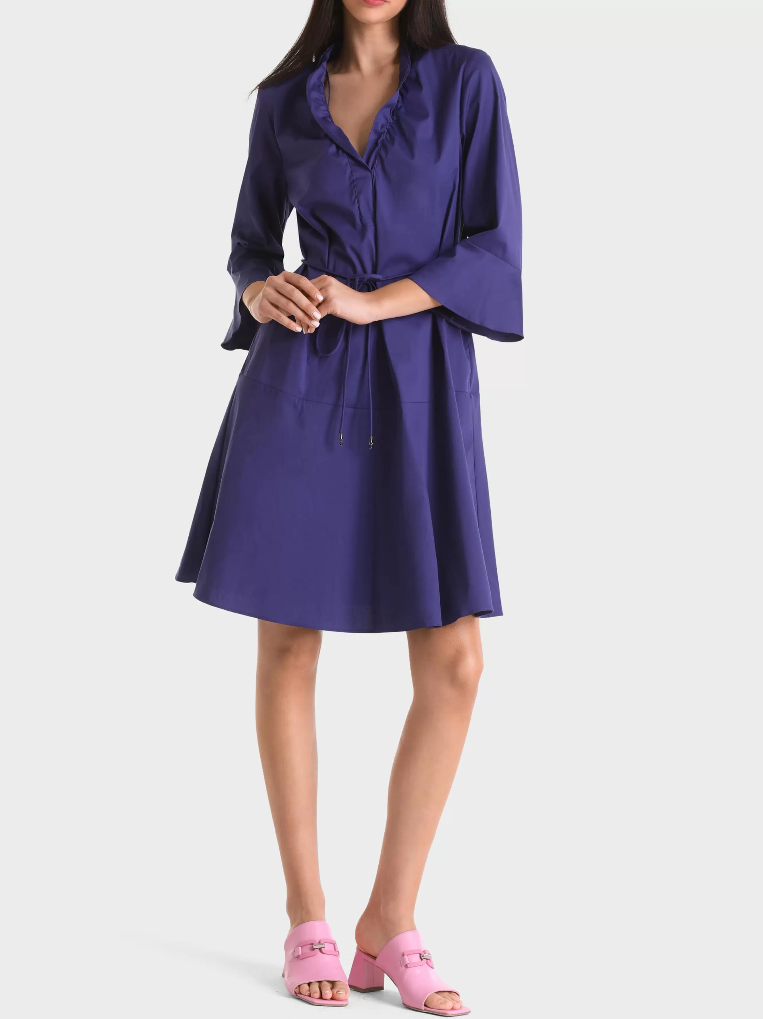 Marc Cain Kleider-KLEID MIT VOLANTÄRMEL deep violet