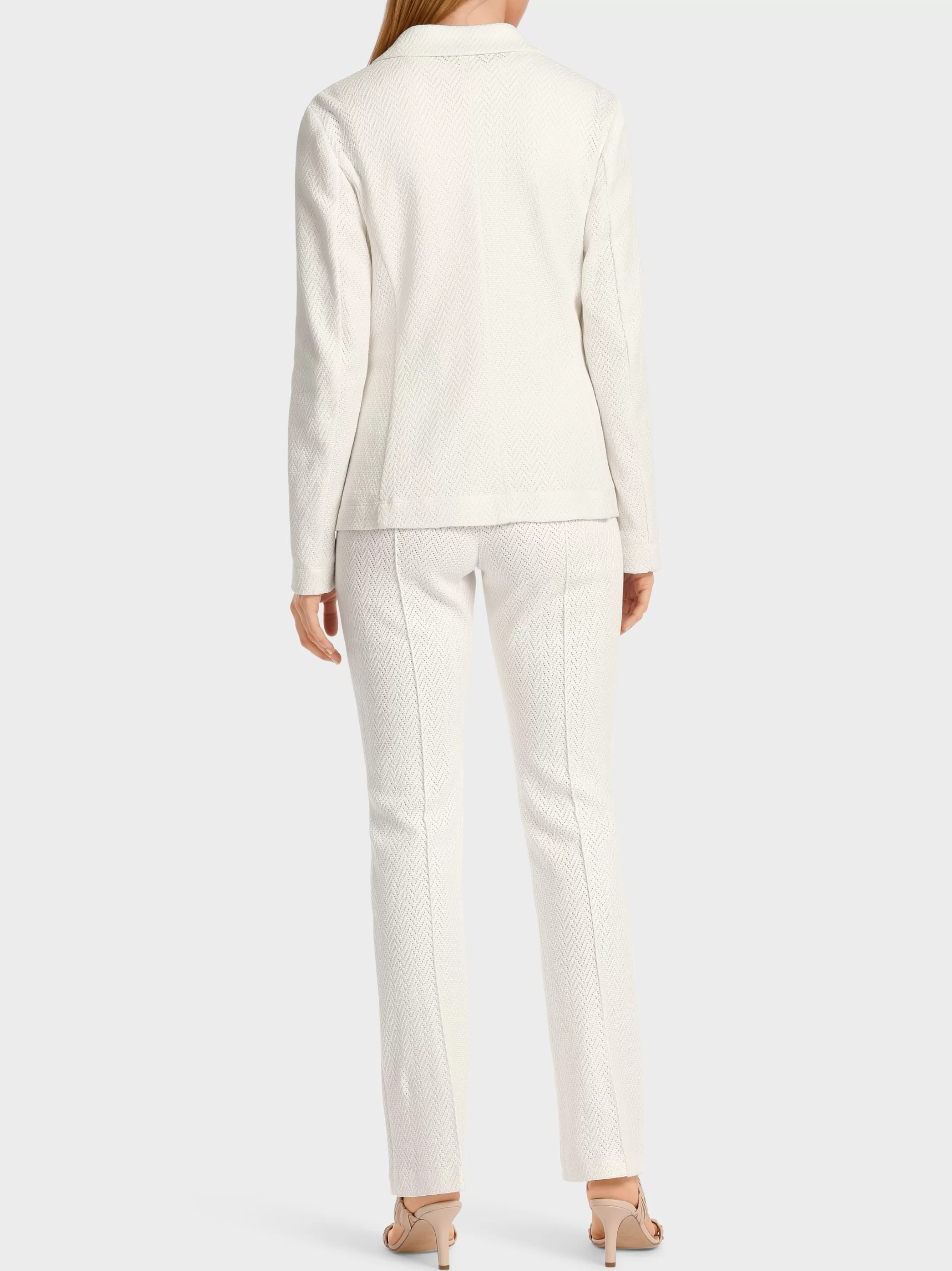 Marc Cain Blazer | Hosenanzüge-KÖRPERNAHER BLAZER AUS STRICK off-white