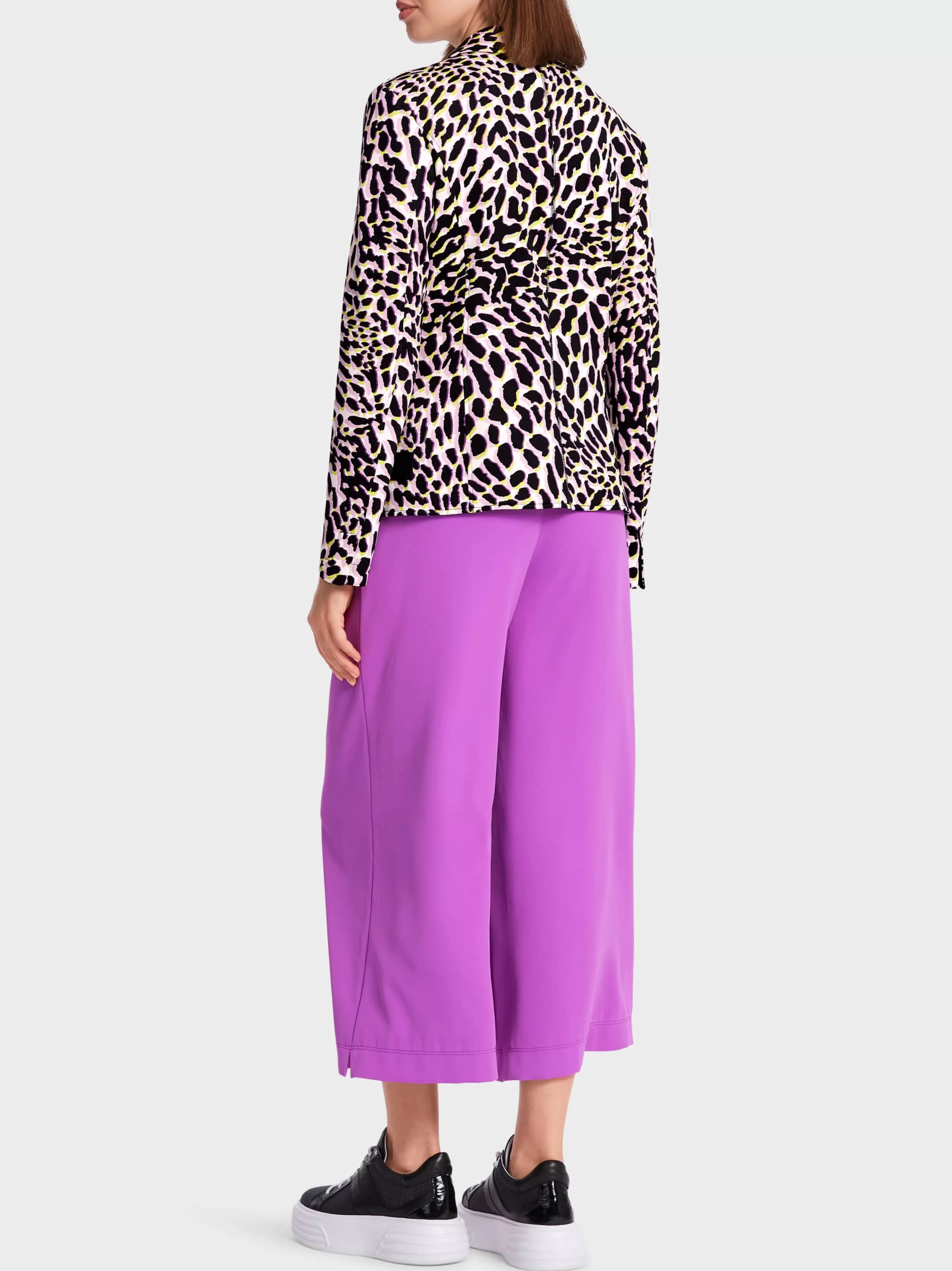 Marc Cain Blazer | Hosenanzüge-KÖRPERNAHER BLAZER MIT LEO-PRINT bright pink lavender